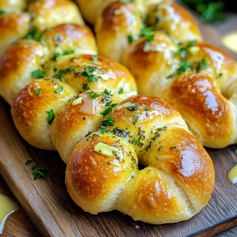 To make tasty garlic knots, you need just a few simple items: - 1 can (8 oz) refrigerated pizza dough - 1/4 cup unsalted butter, melted - 4 cloves garlic, minced - 1 teaspoon dried oregano - 1 teaspoon dried basil - 1/2 teaspoon salt These ingredients create the base flavor and texture. The pizza dough gives the knots their shape. The melted butter and garlic add rich flavor, while the herbs make it aromatic. You can add a few optional items to change the taste: - 1/4 teaspoon red pepper flakes (optional) - Fresh parsley, chopped (for garnish) Red pepper flakes give a nice kick. Fresh parsley adds color and freshness. Feel free to play with these to match your taste. You will need some basic tools to prepare the garlic knots: - Rolling pin - Parchment paper - Baking sheet or plate - Small mixing bowl - Air fryer These tools help you roll the dough, mix the butter, and cook the knots evenly. With these items, you can make these delicious bites easily. First, you need to preheat your air fryer to 375°F (190°C). This step ensures even cooking. Next, dust a clean surface with flour. Unroll the refrigerated pizza dough and roll it out to about 1/4 inch thick. Using a knife or pizza cutter, slice the dough into strips. Each strip should be about 1 inch wide and 6 inches long. Now, take each strip and tie it into a neat knot. This is easy and fun! Place your knots on a plate lined with parchment paper. This helps prevent sticking. In a small bowl, mix melted butter, minced garlic, oregano, basil, salt, and red pepper flakes. Brush half of this garlic herb butter over your knots. Then, place the knots in a single layer in the air fryer basket. Make sure not to overcrowd them. Cook for about 8-10 minutes. Flip the knots halfway through for even browning. They are ready when they turn golden brown. Once cooked, take them out and brush with the remaining garlic butter mix. Add fresh chopped parsley for a pop of color. Enjoy your delightful garlic knots! To make your garlic knots soft on the inside and crisp on the outside, follow a few simple steps. First, roll out your pizza dough evenly. Aim for about 1/4 inch thick. This thickness helps the knots cook evenly. The air fryer does its magic by circulating hot air, so don’t overcrowd the basket. Each knot needs space to puff up and crisp. While the classic garlic and herb taste is fantastic, you can switch it up. Try adding cheese inside the knots or sprinkle some parmesan on top. For a kick, mix in jalapeños or crushed red pepper. You can also use fresh herbs like thyme or rosemary for a garden flavor. Get creative and make these knots your own! Avoid a few common traps to ensure success. First, don’t skip preheating your air fryer; it’s key to a nice texture. Second, be careful with the butter mixture. If it’s too hot, it may cook the dough too fast. Lastly, don’t forget to flip the knots halfway through cooking. This helps them brown evenly and taste great. {{image_2}} For a tasty twist, you can add cheese to your garlic knots. Use mozzarella or cheddar. When shaping the dough, place a small piece of cheese inside each knot before tying it. This method adds a gooey surprise inside each bite. The melted cheese pairs well with the garlic and herb butter. Your guests will love the cheesy goodness! Do you want some heat? Add fresh or pickled jalapeños to your knots. You can mix some diced jalapeños into the garlic herb butter. Brush this spicy mix onto the knots before cooking. This variation gives a nice kick to the savory flavor. Enjoy the perfect blend of spice and garlic! If you want a milder option, stick to fragrant herbs. You can use thyme, rosemary, or even dill. Just swap out the garlic for these herbs in your butter mix. Brush this on the knots before cooking. These herb knots offer a fresh taste without the strong garlic flavor. Perfect for herb lovers! You can store leftover garlic knots in an airtight container. Let them cool first. Place them in the fridge for up to three days. If you want to keep them longer, consider freezing. To reheat garlic knots, use the air fryer for best results. Set it to 350°F (175°C). Heat the knots for about 3-5 minutes. This keeps them warm and crispy. You can also use an oven. Wrap them in foil to prevent drying out. To freeze garlic knots, place them in a single layer on a baking sheet. Freeze them for about an hour. Once firm, transfer the knots to a freezer bag. Remove as much air as possible. You can freeze them for up to three months. When ready to eat, just reheat them in the air fryer or oven. Yes, you can use homemade dough. Make sure it is soft and easy to handle. For best results, let it rest before shaping. This helps the dough stretch well. Homemade dough adds a personal touch and taste. You should air fry garlic knots at 375°F (190°C) for 8-10 minutes. Check them halfway through and flip for even cooking. If your air fryer runs hot, start with 8 minutes. For colder knots, add a minute or two. Garlic knots pair well with many dishes. Try serving them with marinara sauce for dipping. They also go great with salads or soups. You can even enjoy them as a side with pasta or pizza. Yes, these garlic knots are great for meal prep. You can make them ahead and store them in the fridge. Just reheat them in the air fryer for a few minutes. This keeps them warm and crispy. Enjoy them anytime! In this article, we explored making garlic knots from scratch. We covered essential ingredients and tools needed. You learned how to prepare the dough, shape the knots, and cook them in an air fryer. We also shared tips for perfect texture, seasoning ideas, and common mistakes to avoid. Don't forget about the fun variations, like cheese-stuffed or spicy garlic knots. Lastly, we discussed storage and reheating tips. Now, you have all the tools to make delicious garlic knots at home!