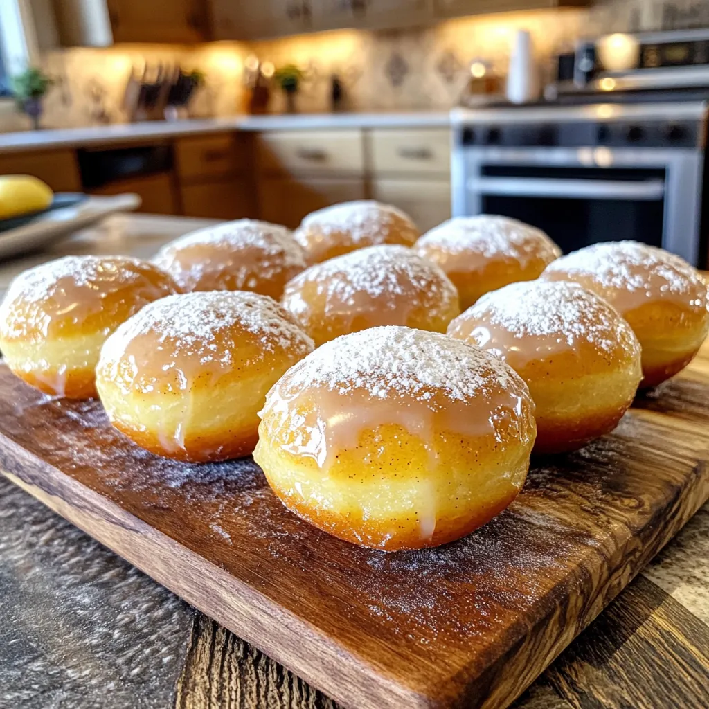 - 2 cups all-purpose flour - 1/2 cup granulated sugar - 2 teaspoons baking powder - 1/2 teaspoon baking soda - 1/4 teaspoon salt - 1 teaspoon ground cinnamon - 1/2 teaspoon ground nutmeg - 1/2 cup apple cider - 1/4 cup milk - 2 large eggs - 1/4 cup unsalted butter, melted - 1 teaspoon vanilla extract The main ingredients bring a mix of flavors and textures. The flour gives structure. Sugar adds sweetness. Baking powder and baking soda help the donut holes rise. Salt balances the sweetness while spices like cinnamon and nutmeg add warmth. Apple cider brings a fruity note. The milk adds moisture, and eggs bind everything together. Unsalted butter gives richness. Vanilla adds a lovely aroma. - 1 cup powdered sugar - 2 tablespoons apple cider - 1/4 teaspoon cinnamon The glaze turns donut holes into a treat. Powdered sugar makes it sweet and smooth. Apple cider in the glaze gives a nice tang. A touch of cinnamon ties it back to the donut holes. This glaze is simple yet flavorful, making each bite irresistible. Start by taking a large bowl. Whisk together the following dry items: - 2 cups all-purpose flour - 1/2 cup granulated sugar - 2 teaspoons baking powder - 1/2 teaspoon baking soda - 1/4 teaspoon salt - 1 teaspoon ground cinnamon - 1/2 teaspoon ground nutmeg Make sure everything is mixed well. This step creates a base full of flavor. In a separate bowl, mix these wet ingredients: - 1/2 cup apple cider - 1/4 cup milk - 2 large eggs - 1/4 cup unsalted butter, melted - 1 teaspoon vanilla extract Whisk them until they blend nicely. This combination adds moisture and sweetness. Now, pour the wet mixture into the dry bowl. Stir gently to combine. - Avoid over-mixing; it can make the donut holes tough. Just mix until you see no dry flour. This keeps them soft and fluffy. Next, heat your oil. Preheat it to 350°F (175°C). - Use a deep fryer or a large pot. - Prepare a baking sheet with paper towels for draining. Scoop batter into the hot oil. Drop about 4-5 donut holes at once. - Cook them for 2-3 minutes. - They should turn golden brown. Turn them halfway through cooking. Once done, remove them with a slotted spoon and let them drain. For the glaze, whisk together: - 1 cup powdered sugar - 2 tablespoons apple cider - 1/4 teaspoon cinnamon Mix until smooth. Once the donut holes cool slightly, dip them into the glaze. - Make sure they are well-coated. - Set them on a wire rack to let the glaze set. These steps bring the sweet, apple flavor together. Enjoy every bite! To fry donut holes just right, keep the oil at 350°F (175°C). Use a kitchen thermometer for accuracy. If the oil is too cool, your donut holes absorb oil and get greasy. If it's too hot, they brown too fast and stay raw inside. Fry about 4-5 holes at a time. This keeps the oil temperature steady and cooks them evenly. Cook each batch for 2-3 minutes, turning them halfway. You'll know they are done when they turn golden brown. One common mistake is over-mixing the batter. Mix until wet and dry ingredients just combine. If you mix too much, the donut holes can turn tough. Another mistake is frying too many at once. This can lower the oil temperature and lead to soggy donuts. Stick to frying small batches for the best results. To make your donut holes even better, you can play with spices. Try adding more cinnamon or a dash of ginger for a warm kick. You can also add zest from an orange or lemon for a fresh twist. For added flavor, consider using different extracts like almond or maple. Each little change can make your donut holes unique and special. {{image_2}} You can change the taste of your donut holes easily. For a fun twist, try pumpkin spice donut holes. Just add pumpkin spice mix to the dry ingredients. This gives a warm, cozy flavor perfect for fall. Maple-glazed options are another great choice. Swap some of the apple cider for maple syrup in the glaze. This adds a rich sweetness that pairs well with the cinnamon. Want a healthier version? Use whole wheat flour instead of all-purpose flour. This option adds fiber and nutrients to your treat. You can also substitute applesauce for butter. This swap cuts fat and adds moisture. Just use the same amount of applesauce for a lighter donut hole. To make your donut holes pop, think about toppings. Sprinkles or chopped nuts add a fun crunch and color. You can let your kids help with this part too! For serving, pair them with hot cider or coffee. This makes a cozy snack for any time of year. Enjoy these little treats with your favorite drink for a perfect match! To keep your donut holes fresh, place them in an airtight container. This prevents moisture loss. Store them at room temperature for up to two days. For longer freshness, consider refrigerating them. They should last about a week in the fridge. Just remember to let them come to room temperature before serving. Freezing is a great option if you want to save some for later. Allow the donut holes to cool completely. Then, arrange them in a single layer on a baking sheet. Freeze them for a few hours until solid. After that, transfer them to a freezer-safe bag. They can last up to three months in the freezer. When you are ready to enjoy them, simply thaw at room temperature. To reheat the donut holes, preheat your oven to 350°F (175°C). Place the donut holes on a baking sheet. Warm them for about 5 to 10 minutes. This helps maintain their soft texture and flavor. You can also microwave them for 10-15 seconds if you're in a hurry. Just be careful not to overheat, or they might get tough. Apple cider glazed donut holes stay fresh for about 2 to 3 days. Keep them in an airtight container at room temperature. If you want them to last longer, you can store them in the fridge. However, the glaze may become less crisp over time. Yes, you can bake apple cider glazed donut holes! Preheat your oven to 375°F (190°C). Use a donut hole pan and fill each cavity about halfway with batter. Bake for about 10-12 minutes, or until they are golden brown. Baking gives a lighter texture, but the flavor is still amazing! To reheat donut holes, place them on a microwave-safe plate. Heat for about 10-15 seconds. This method keeps them soft. Alternatively, you can warm them in the oven at 350°F (175°C) for about 5 minutes. This keeps them crisp on the outside. You can find apple cider glazed donut holes at local bakeries, especially during fall. Many farmers' markets also sell them. Some grocery stores may carry them in their bakery section. You can also check online for local shops that specialize in unique flavors. This blog post shared how to make tasty apple cider glazed donut holes. We covered key ingredients, from flour to spices. I gave you step-by-step instructions for mixing, frying, and glazing. You learned helpful tips to avoid mistakes and variations for extra flavor. Now, you can enjoy these warm treats at home. With the right techniques, your donut holes will impress friends and family. I hope you try these recipes and share the joy of baking!