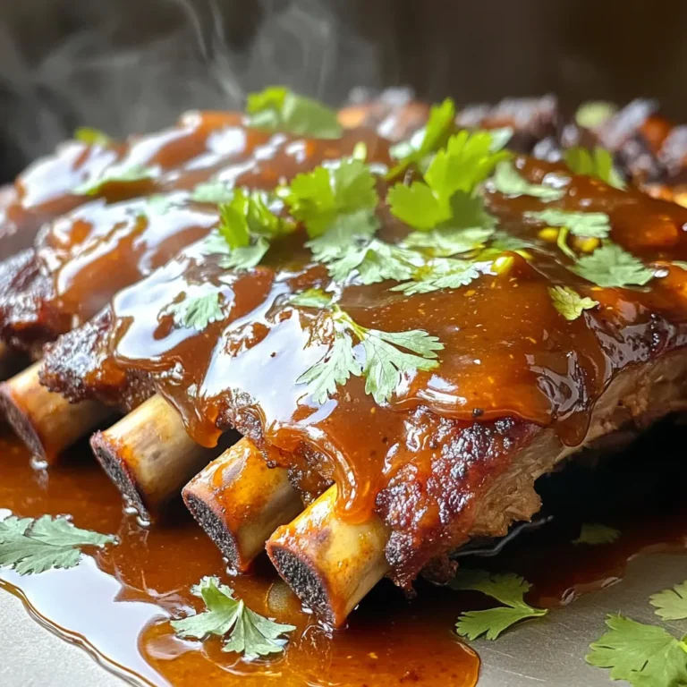 - 2 lbs beef ribs - 1 cup barbecue sauce - 1/2 cup honey - 1/4 cup soy sauce - 2 tablespoons apple cider vinegar - 1 tablespoon Dijon mustard - 2 cloves garlic, minced - 1 teaspoon ginger, minced - 1 teaspoon red pepper flakes - Fresh cilantro When making slow cooker sweet and spicy beef ribs, the right ingredients matter. Let’s break them down. First, the main ingredients create the base of the dish. Choose 2 lbs of beef ribs for a tender, juicy bite. A good barbecue sauce elevates the flavors, so pick your favorite brand. Honey adds a sweet touch, while soy sauce brings in a savory element. Next, we have the seasoning ingredients. Apple cider vinegar gives a nice zing. Prepare 2 tablespoons of it. A tablespoon of Dijon mustard adds depth. Minced garlic and ginger are a must for that aromatic kick. You only need 2 cloves of garlic and 1 teaspoon of ginger. For a little heat and flair, consider optional garnishes. Red pepper flakes can be adjusted based on your spice preference. Fresh cilantro adds a bright finish to your dish. Gather these ingredients, and you are on your way to a delightful meal! Start by seasoning the beef ribs. Use a good amount of salt and pepper. This step is key to bringing out the meat’s natural flavor. Without this initial seasoning, the ribs may taste bland. Next, it’s time to make the sauce. In a bowl, mix the barbecue sauce, honey, and soy sauce. Add in the apple cider vinegar, Dijon mustard, minced garlic, minced ginger, and red pepper flakes. Whisk everything together until fully blended. This sauce will give the ribs their sweet and spicy kick. Now, layer the ribs in the slow cooker. Pour the sauce over the ribs, ensuring they are well coated. You can choose to cook them on low for 6-8 hours or on high for 4-5 hours. The best sign of doneness is when the meat pulls away from the bone easily. Enjoy the aroma while they cook! To make your sweet and spicy beef ribs shine, you can adjust the sweetness and spice. Start with the honey and red pepper flakes. If you want it sweeter, add more honey. For extra heat, sprinkle in more red pepper flakes. Remember, taste as you go! To enhance the sauce consistency, you can strain it after cooking. This will give you a smoother texture. If it's too thick, add a splash of water or broth. If it’s too thin, simmer it on the stove until it thickens. When it comes to sides, think about what pairs well. Mashed potatoes or coleslaw are great choices. You can also serve the ribs with grilled corn or a fresh salad. These sides balance the rich flavors of the ribs nicely. Pair your meal with a cold drink. I suggest a light beer or a sparkling lemonade. These drinks cut through the sweetness and spice, making each bite even better. Choosing the right slow cooker is key. A 6-quart cooker works well for this recipe. It allows enough space for the beef ribs to cook evenly. For even cooking, make sure to layer the ribs properly. Place them in a single layer if possible. If you have to stack them, rotate them halfway through cooking. This ensures all sides get the same heat. {{image_2}} You can change the sauce to fit your taste. Teriyaki sauce adds a fun twist. If you prefer, use pork ribs instead of beef. They work well with the same sweet and spicy mix. To control spice, adjust the red pepper flakes. Use less if you want milder ribs. If you like heat, add fresh peppers. Jalapeños or serranos can kick up the flavor. You can make this dish in an Instant Pot. Cook on high for about 45 minutes. For oven-baking, preheat to 300°F. Bake the ribs in a covered dish for about three hours. This method gives a nice crust while keeping them tender. To keep your leftover sweet and spicy beef ribs tasty, store them in a safe way. First, let the ribs cool down to room temperature. Then, wrap them tightly in plastic wrap or aluminum foil. You can also place them in an airtight container. This keeps them fresh and prevents any odors from other foods. - Use glass or plastic containers with tight lids. - Label containers with the date to track freshness. If you want to save your beef ribs for later, freezing is a great option. Wrap the ribs well in plastic wrap, then place them in a freezer bag. Try to remove as much air as you can before sealing. This helps keep the ribs from freezer burn. - To thaw, move the ribs to the fridge overnight. - For reheating, place them in a slow cooker on low for a few hours. Proper storage helps keep your beef ribs safe and tasty. In the fridge, they last about 3 to 4 days. If you freeze them, they can last 2 to 6 months. Just remember, they stay best when stored properly. Cook beef ribs in a slow cooker for 6-8 hours on low or 4-5 hours on high. The low setting gives the meat time to break down, resulting in tender, juicy ribs. Always check for doneness. The meat should pull away from the bone easily when done. Yes, you can add vegetables! Carrots, potatoes, or onions work well. Chop them into large pieces. Place them at the bottom of the slow cooker, then add the ribs on top. This way, the veggies soak up all the tasty juices. If the ribs are tough, they likely needed more cooking time. Try putting them back in the slow cooker with some liquid. Cook on low for 1-2 more hours. You can also shred the meat and mix it with sauce to make a beef sandwich. In this guide, we explored how to make beef ribs in a slow cooker. We covered key ingredients, like barbecue sauce and soy sauce, which provide rich flavors. I also shared tips for seasoning and garnishing your dish, making it even better. Remember to adjust flavors and try different cooking methods, like the Instant Pot. Proper storage techniques ensure your leftovers last longer. Now, you have the tools to create delicious beef ribs tailored to your taste. Enjoy serving and sharing this hearty dish with family and friends!