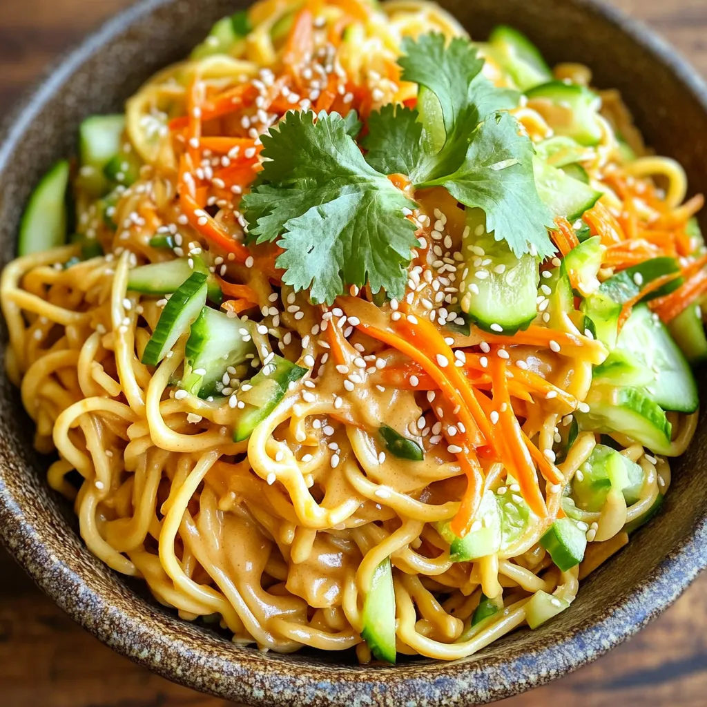 Savory Sesame Peanut Noodles Quick and Easy Recipe