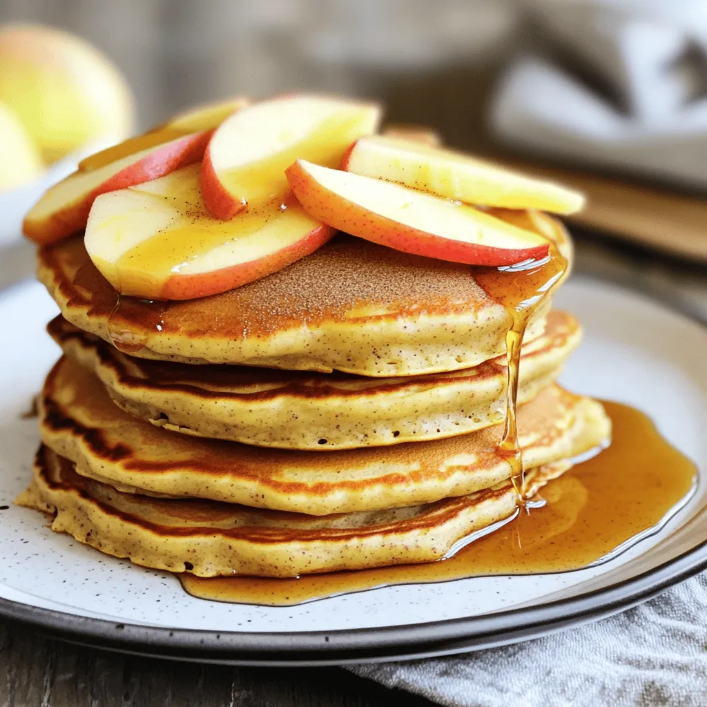 - 1 cup rolled oats - 1 cup cottage cheese - 3 large eggs - 1 teaspoon baking powder - 1 teaspoon cinnamon - 1 medium apple, grated - Pinch of salt - Cooking spray or coconut oil for the pan These main ingredients form the base of your protein pancakes. The rolled oats give them a hearty texture. Cottage cheese adds protein and makes them fluffy. Eggs help bind everything together, while the apple brings natural sweetness. Baking powder and cinnamon enhance the flavor and fluffiness. - 1 tablespoon maple syrup (optional, for sweetness) - Sliced apples and a sprinkle of cinnamon for topping Adding maple syrup is a great way to sweeten your pancakes. Topping with sliced apples and cinnamon adds a lovely touch. These optional ingredients can elevate your breakfast experience. Each serving of these pancakes is packed with nutrients. You get about 20 grams of protein and healthy carbs from the oats and apples. They are low in sugar, especially if you skip the maple syrup. This breakfast is not just tasty; it supports your fitness goals too. Enjoy a meal that fuels your day! To make the batter, grab your blender or food processor. Add 1 cup of rolled oats. Then, mix in 1 cup of cottage cheese. Next, crack in 3 large eggs. Add 1 teaspoon of baking powder and 1 teaspoon of cinnamon. Grate 1 medium apple and toss it in. If you like a bit of sweetness, add 1 tablespoon of maple syrup. Finally, add a pinch of salt. Blend everything until it is smooth and well combined. This batter should be thick but pourable. Next, heat a non-stick skillet over medium heat. Lightly coat the skillet with cooking spray or coconut oil. Pour about 1/4 cup of the batter for each pancake onto the skillet. Cook until bubbles form on the surface, which takes about 2 to 3 minutes. After that, carefully flip the pancakes. Cook for another 2 to 3 minutes until they are golden brown and cooked through. Remove the pancakes from the skillet and place them on a warm plate. Repeat this process with the remaining batter. Serve the pancakes warm for the best taste. Top them with sliced apples for a fresh crunch. Add a sprinkle of cinnamon for extra flavor. If you want more sweetness, drizzle some maple syrup on top. Enjoy your delicious, protein-packed breakfast! To get the best texture, blend your ingredients well. This helps mix the oats with the cottage cheese and eggs. A smooth batter makes a fluffy pancake. If the batter seems too thick, add a splash of water or milk. This will loosen it up. Let the batter sit for a few minutes. This allows the oats to absorb some moisture, making your pancakes softer. Flipping pancakes can be tricky, but practice makes perfect. Wait until bubbles form on the surface before flipping. This shows the pancake is ready. Use a thin spatula to slide under the pancake. Lift it gently. Turn it over quickly but carefully. Cook it until both sides are golden brown. If you find it hard to flip, try smaller pancakes. They are easier to handle. Adding protein to your pancakes has great benefits. Protein helps build muscles and keeps you full longer. Using cottage cheese adds creaminess and protein. Each serving of these pancakes packs a protein punch. This makes them a smart choice for breakfast or a snack. You can enjoy them without feeling guilty. Plus, they taste amazing with apples and cinnamon! {{image_2}} To make these pancakes gluten-free, swap rolled oats for certified gluten-free oats. You can also use a gluten-free all-purpose flour. This keeps your pancakes light and fluffy while being safe for those with gluten allergies. For a vegan version, replace cottage cheese with silken tofu or a plant-based yogurt. Use flax eggs instead of real eggs. To make a flax egg, mix 1 tablespoon of ground flaxseed with 2.5 tablespoons of water. Let it sit for about five minutes to thicken. Feel free to customize your pancakes with fruits and nuts. Add blueberries, bananas, or walnuts to the batter for extra flavor. Chopped pecans or almonds work well too. Just remember to adjust the cooking time slightly if you add a lot of extras. To keep your leftover pancakes fresh, stack them in an airtight container. Place parchment paper between each pancake. This step prevents them from sticking together. Store the container in the fridge if you plan to eat them within a few days. They stay good for about 3 to 5 days in the fridge. When you’re ready to enjoy your pancakes again, you can reheat them quickly. The best method is to use a skillet. Heat your skillet over low heat and place the pancakes in it. Cook for about 1 to 2 minutes on each side. You can also use a microwave. Just heat them for 20 to 30 seconds. If you want to save pancakes for a longer time, freezing is a great option. Let the pancakes cool completely first. Then, stack them with parchment paper between each one. Place the stack in a freezer-safe bag or container. They can last for up to 2 months in the freezer. When you’re ready to eat, simply reheat them from frozen. Yes, you can make these pancakes ahead of time. Cook them and let them cool. After that, store them in an airtight container in the fridge. They will stay fresh for about three days. You can also freeze them. Just place sheets of parchment paper between each pancake to stop them from sticking. When ready, you can reheat them in the microwave or on a skillet. If you do not have cottage cheese, you can use Greek yogurt. It will give a creamy texture and add protein too. You can also try ricotta cheese, which has a similar texture. Both options work well, but they may change the flavor slightly. To make these pancakes sweeter, add more maple syrup to the batter. Start with an extra tablespoon and taste. If you want more sweetness, you can also mix in a little honey or agave syrup. For a natural sweet taste, try adding more grated apple or some mashed banana. You learned about pancake ingredients, preparation, and storage. We explored tips for texture and health benefits. Variations make these pancakes great for everyone, including gluten-free and vegan eaters. Make these pancakes your go-to breakfast. They are easy to customize and store. Enjoy making them again and again!