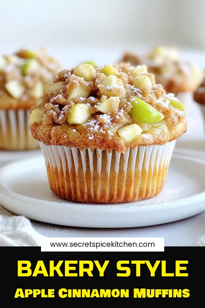 Bake delicious Bakery-Style Apple Cinnamon Crumb Muffins that are perfect for any occasion! Made with fresh apples and a crunchy topping, these muffins are fluffy and flavorful. Whether for breakfast or an afternoon treat, they’ll surely impress your family and friends. Ready to create these mouthwatering muffins? Click through for the full recipe and step-by-step instructions! #AppleMuffins #BakingRecipes #MuffinRecipe #CinnamonDelight