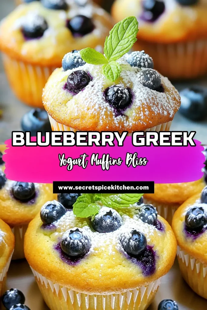 Indulge in the delightful taste of Blueberry Bliss Greek Yogurt Muffins with this easy recipe! Packed with fresh blueberries and a hint of lemon, these muffins are perfect for breakfast or a snack. Enjoy their fluffy texture and wholesome ingredients made with Greek yogurt. Try these mouthwatering muffins today and make your mornings a little sweeter. Click through to explore the full recipe now! #BlueberryMuffins #HealthyBaking #BreakfastIdeas #MuffinRecipes