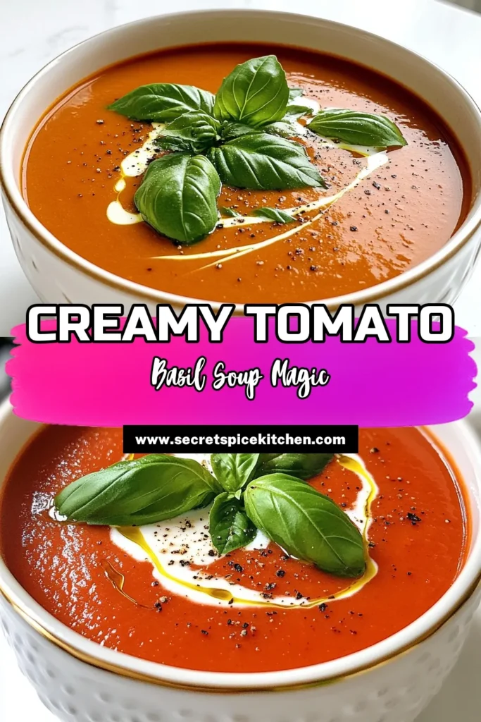Warm up your evenings with this delightful Slow Cooker Creamy Tomato Basil Soup! Simple to make with crushed tomatoes, garlic, fresh basil, and creamy goodness, it's a cozy dish everyone will love. Just combine the ingredients in your slow cooker and let it do the work! Perfect for chilly nights, this soup is ready in just a few hours. Click through to explore the full recipe and enjoy this comforting bowl of goodness!