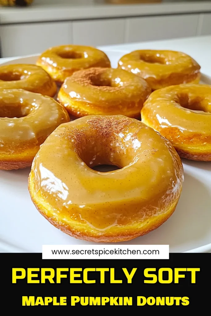 Indulge in the sweetness of fall with these Maple Glazed Pumpkin Donuts! Made with fluffy pumpkin puree, warm spices, and topped with a delicious maple glaze, these donuts are perfect for any occasion. Discover how easy it is to create these delightful treats in just 35 minutes. Click through for the full recipe and make your kitchen a cozy haven this season! #PumpkinDonuts #FallBaking #MapleGlaze #HomemadeDonuts