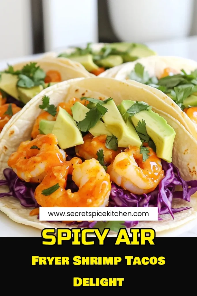 Spice up your dinner with Air Fryer Buffalo Shrimp Tacos! This easy recipe combines juicy shrimp coated in buffalo sauce, perfectly nested in warm tortillas with crunchy cabbage and creamy avocado. Ready in just 30 minutes, these tacos are a delicious way to impress your family or friends. Ready to dive into flavor? Click to discover the full recipe and get cooking! #BuffaloShrimp #AirFryerRecipes #TacoNight #SeafoodEats