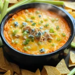 - 2 cups cooked chicken, shredded - 1 (8 oz) package cream cheese, softened - 1 cup buffalo sauce (adjust to taste) - 1 cup ranch dressing - 1 cup shredded cheddar cheese - 1/2 cup blue cheese crumbles (optional) - 1/4 cup chopped green onions (for garnish) - Tortilla chips or celery sticks (for serving) To make buffalo chicken dip, you need some simple ingredients. Start with 2 cups of cooked chicken. Shredded works best. Then grab an 8-ounce package of cream cheese. Make sure it’s softened. Next, you need 1 cup of buffalo sauce. Adjust this to your taste. Some like it spicy! You will also need 1 cup of ranch dressing. This adds creaminess and flavor. Don't forget 1 cup of shredded cheddar cheese for that gooey goodness. If you like strong flavors, add 1/2 cup of blue cheese crumbles. This is optional but delicious! Finally, for garnish, chop 1/4 cup of green onions. They add a nice pop of color. Serve your dip with tortilla chips or celery sticks for dipping. This mix of flavors makes the best buffalo chicken dip! - Combine 2 cups of cooked, shredded chicken with 1 package of softened cream cheese. - Add 1 cup of buffalo sauce and 1 cup of ranch dressing. - Stir until well mixed. This creates a rich base for your dip. - Cover the slow cooker and set it to low for 2 hours. - Stir occasionally for even heating. This helps all the flavors blend perfectly. - After 2 hours, add 1 cup of shredded cheddar cheese and ½ cup of blue cheese crumbles, if you like. - Stir to combine, then cover and cook for an additional 30 minutes. - This step makes the dip creamy and cheesy, just how we want it! To make buffalo dip just right, taste your sauce. If it’s too spicy, add more cream cheese or ranch dressing. This reduces heat and gives it a creamy texture. You can also mix mild buffalo sauce with hot sauce. This way, you control the spice level. If you need a dairy-free option, use vegan cream cheese and ranch. These swaps work well without losing flavor. Tortilla chips and celery sticks are perfect for dipping. They add crunch and freshness. You can also serve it with carrot sticks or crackers for variety. Want to make it a meal? Pair it with a light salad or some veggies. This adds balance and makes it filling. Remember to keep it warm in the slow cooker while serving. Everyone can enjoy it straight from the pot! {{image_2}} You can make this dip healthier with a few swaps. Use low-fat cream cheese instead of regular. This change cuts fat without losing flavor. You can also switch ranch dressing for a low-fat version. These small changes make a big difference. Another option is to use Greek yogurt instead of cream cheese. Greek yogurt adds creaminess and protein. It gives the dip a nice tangy taste too. You won’t miss the cream cheese at all! Want to switch things up? Try using different sauces. Barbecue sauce can give a sweet twist. Chipotle sauce adds a smoky kick. Both options can change the whole dip experience. You can also add extra spices to enhance flavor. Try garlic powder or smoked paprika for depth. A pinch of cayenne can give it a spicy edge. Don’t be afraid to experiment! Each variation can create a new favorite dish. After you finish making your buffalo chicken dip, let it cool down. Leave it in the slow cooker for about 30 minutes. This helps it drop to a safe temperature. Once it cools, transfer the dip to an airtight container. Store it in the refrigerator. It can last up to four days. If you have a lot left, you can freeze it. Use a freezer-safe container, and it will stay good for up to three months. When you want to enjoy your dip again, reheating is easy. If using a microwave, place it in a bowl. Heat for one minute, stir, then heat in 30-second bursts. This keeps it hot and creamy. If you prefer the slow cooker, set it on low. Stir every 10 minutes for even heating. Both methods work well to keep the texture and flavor intact. Remember to taste and adjust the seasoning as needed for the best experience. Yes, you can use raw chicken. To cook raw chicken in the slow cooker, add it to the pot with the other ingredients. First, season the chicken with salt and pepper. Then, combine it with cream cheese, buffalo sauce, and ranch dressing. Cook on low for 4 to 6 hours. Make sure the chicken reaches an internal temperature of 165°F. Afterward, shred the chicken before serving. Buffalo chicken dip pairs well with many dippers and sides. Here are some popular options: - Tortilla chips - Celery sticks - Carrot sticks - Pita chips - Crackers - Sliced baguette You can also serve it with veggie platters for a fresh touch. Buffalo chicken dip lasts about 3 to 4 days in the fridge. To check for freshness, look for changes in smell or texture. If it smells off or has mold, it’s best to throw it away. Always store leftovers in an airtight container for the best quality. You now have a complete guide for making buffalo chicken dip. We covered the key ingredients, step-by-step instructions, and tips for success. You learned how to adjust flavors and explore tasty variations. Remember to store your dip wisely and reheat it properly. Enjoy this dish with friends and family. It's perfect for any gathering. With these steps, you can create a crowd-pleaser that everyone will love.