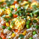 - 2 cups cooked jasmine rice - 2 large eggs - 3 tablespoons chili crisp oil - 1 cup mixed vegetables (peas, carrots, corn) - 2 green onions, chopped - 2 cloves garlic, minced - 1 tablespoon soy sauce - 1 teaspoon sesame oil - Salt and pepper to taste - Fresh cilantro for garnish (optional) In this dish, the main ingredients shine through. The cooked jasmine rice works best if it's day-old. This rice is fluffy and has a great texture. The large eggs bring richness and flavor. Chili crisp oil gives it a spicy kick, making each bite exciting. For complementary ingredients, I like to use a mix of peas, carrots, and corn. These veggies add color and crunch. Green onions offer a fresh taste, and minced garlic brings a lovely aroma. Finally, seasonings are key. Soy sauce adds umami, while sesame oil gives depth. Salt and pepper balance the flavors. You can top your dish with fresh cilantro for a bright finish. This mix of ingredients makes chili crisp fried rice a quick and tasty meal. First, heat a large skillet or wok over medium heat. The heat should be just right. Add 3 tablespoons of chili crisp oil and let it shimmer. This oil brings a nice spice to your dish. Next, add 2 cloves of minced garlic. Sauté it for about 30 seconds. You want the garlic to smell great, but be careful not to let it burn. Then, stir in 1 cup of mixed vegetables like peas, carrots, and corn. Cook these for 2-3 minutes until they soften. Now, push the veggies to one side of the pan. Crack 2 large eggs into the empty space. Scramble them gently until they are fully cooked. Mixing the eggs with the veggies adds flavor. Once the eggs are cooked, combine them with the veggies. Add in 2 cups of cooked jasmine rice, breaking up any clumps. Next, drizzle 1 tablespoon of soy sauce and 1 teaspoon of sesame oil over the rice. Add salt and pepper to taste to make it just right. Stir everything together well. Cook for an extra 3-4 minutes. This helps the rice fry a little and get crispy. If you want more spice, add a bit more chili crisp oil at this stage. Finally, remove the skillet from heat. Stir in 2 chopped green onions for freshness. Serve the fried rice hot, and if you like, add fresh cilantro on top for a tasty garnish. Enjoy your meal! Using day-old rice is key for fried rice. It dries out a bit in the fridge, which helps it fry better. Fresh rice may clump or turn mushy. If you don’t have day-old rice, you can cook fresh rice and spread it on a tray to cool. This helps dry it out a bit, too. You can use jasmine rice or any long-grain rice. Brown rice adds more texture and nutrients, but it takes longer to cook. Chili crisp oil is your friend! Start with three tablespoons and taste as you go. You can always add more if you want more heat. If you love spice, try adding chili flakes or fresh chilies. Slicing fresh jalapeños or serranos gives a nice kick. Just remember to balance the heat with the other flavors in the dish. To get crispy fried rice, use high heat. This helps the rice fry instead of steam. Stir the rice less often as it cooks. Let it sit for a minute before stirring. This gives it a chance to crisp up. If your rice is soggy, it’s likely from too much moisture. Make sure to use dry, cold rice and keep the heat steady. {{image_2}} You can make this dish even more vibrant with vegetables. Try adding bell peppers or zucchini to your fried rice. These veggies bring a nice crunch and color. If you want more protein, consider adding tofu or tempeh. Both options absorb flavors well. They work great with chili crisp oil too. Want to make it a hearty meal? You can add protein like chicken, shrimp, or beef. Each option brings a unique taste. - Chicken: It pairs well with the chili crisp oil and adds a juicy texture. - Shrimp: This brings a sweet and savory flavor. Cook them until just pink for best results. - Beef: Use thin slices for quick cooking. It gives a rich, meaty taste. Boost your dish’s flavor with different sauces. Try hoisin or oyster sauce for a deeper taste. These sauces add a hint of sweetness and umami. You can also sprinkle in optional spices like ginger or five-spice powder. These spices add warmth and depth to your fried rice. Don't be afraid to experiment! To keep your chili crisp fried rice fresh, store it properly. Use an airtight container. This helps prevent moisture loss and keeps flavors intact. Make sure to cool the rice before placing it in the fridge. It can last for about 3 to 4 days in the refrigerator. Always check for any signs of spoilage before eating. Reheat your fried rice gently for the best texture. Use a skillet over medium heat. Add a splash of water or broth to keep it moist. Stir often to avoid sticking. You can also use a microwave, but cover the bowl to trap steam. Heat in short bursts and stir in between. This method helps keep the rice soft and not dry. Freezing chili crisp fried rice is a great way to save it for later. Let the rice cool completely before freezing. Use a freezer-safe container or bag. Squeeze out as much air as possible to prevent freezer burn. It can stay fresh for up to 2 months. When you're ready to eat it, thaw it overnight in the fridge. Reheat it in a skillet for the best results. Yes, you can use different types of rice. Here are some good options: - Brown rice for a nutty flavor - Basmati rice for a fragrant twist - Short-grain rice for a sticky texture All of these work well, but jasmine rice gives the best taste and texture. Making chili crisp is simple! You need a few basic ingredients: - Dried chili flakes for heat - Oil, like vegetable or sesame - Garlic for flavor - Optional: onion flakes and spices like salt Just heat the oil, add the other ingredients, and let it cook until fragrant. If you're allergic to some vegetables, here are safe alternatives: - Spinach or kale for greens - Bell peppers for sweetness - Zucchini or squash for a mild flavor Feel free to mix and match based on what you like! This dish has about 400-500 calories per serving. It depends on the amount of oil and egg used. Keep in mind your portion size to manage your intake. Absolutely! To make it vegan, you can: - Replace eggs with scrambled tofu or chickpea flour - Use vegetable oil instead of chili crisp oil - Skip the soy sauce if it contains fish sauce These swaps keep the flavor while making it plant-based and delicious! To sum up, this chili crisp fried rice is simple and delicious. You need cooked jasmine rice, eggs, and chili crisp oil. Add mixed veggies and seasonings for extra flavor. Remember to use cold, day-old rice for the best texture. Experiment with proteins and sauces to tailor the dish to your taste. Enjoying and sharing this meal can bring joy. With these tips, you can make a tasty and satisfying dish every time. Happy cooking!
