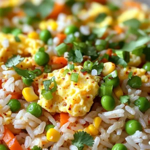 - 2 cups cooked jasmine rice - 2 large eggs - 3 tablespoons chili crisp oil - 1 cup mixed vegetables (peas, carrots, corn) - 2 green onions, chopped - 2 cloves garlic, minced - 1 tablespoon soy sauce - 1 teaspoon sesame oil - Salt and pepper to taste - Fresh cilantro for garnish (optional) In this dish, the main ingredients shine through. The cooked jasmine rice works best if it's day-old. This rice is fluffy and has a great texture. The large eggs bring richness and flavor. Chili crisp oil gives it a spicy kick, making each bite exciting. For complementary ingredients, I like to use a mix of peas, carrots, and corn. These veggies add color and crunch. Green onions offer a fresh taste, and minced garlic brings a lovely aroma. Finally, seasonings are key. Soy sauce adds umami, while sesame oil gives depth. Salt and pepper balance the flavors. You can top your dish with fresh cilantro for a bright finish. This mix of ingredients makes chili crisp fried rice a quick and tasty meal. First, heat a large skillet or wok over medium heat. The heat should be just right. Add 3 tablespoons of chili crisp oil and let it shimmer. This oil brings a nice spice to your dish. Next, add 2 cloves of minced garlic. Sauté it for about 30 seconds. You want the garlic to smell great, but be careful not to let it burn. Then, stir in 1 cup of mixed vegetables like peas, carrots, and corn. Cook these for 2-3 minutes until they soften. Now, push the veggies to one side of the pan. Crack 2 large eggs into the empty space. Scramble them gently until they are fully cooked. Mixing the eggs with the veggies adds flavor. Once the eggs are cooked, combine them with the veggies. Add in 2 cups of cooked jasmine rice, breaking up any clumps. Next, drizzle 1 tablespoon of soy sauce and 1 teaspoon of sesame oil over the rice. Add salt and pepper to taste to make it just right. Stir everything together well. Cook for an extra 3-4 minutes. This helps the rice fry a little and get crispy. If you want more spice, add a bit more chili crisp oil at this stage. Finally, remove the skillet from heat. Stir in 2 chopped green onions for freshness. Serve the fried rice hot, and if you like, add fresh cilantro on top for a tasty garnish. Enjoy your meal! Using day-old rice is key for fried rice. It dries out a bit in the fridge, which helps it fry better. Fresh rice may clump or turn mushy. If you don’t have day-old rice, you can cook fresh rice and spread it on a tray to cool. This helps dry it out a bit, too. You can use jasmine rice or any long-grain rice. Brown rice adds more texture and nutrients, but it takes longer to cook. Chili crisp oil is your friend! Start with three tablespoons and taste as you go. You can always add more if you want more heat. If you love spice, try adding chili flakes or fresh chilies. Slicing fresh jalapeños or serranos gives a nice kick. Just remember to balance the heat with the other flavors in the dish. To get crispy fried rice, use high heat. This helps the rice fry instead of steam. Stir the rice less often as it cooks. Let it sit for a minute before stirring. This gives it a chance to crisp up. If your rice is soggy, it’s likely from too much moisture. Make sure to use dry, cold rice and keep the heat steady. {{image_2}} You can make this dish even more vibrant with vegetables. Try adding bell peppers or zucchini to your fried rice. These veggies bring a nice crunch and color. If you want more protein, consider adding tofu or tempeh. Both options absorb flavors well. They work great with chili crisp oil too. Want to make it a hearty meal? You can add protein like chicken, shrimp, or beef. Each option brings a unique taste. - Chicken: It pairs well with the chili crisp oil and adds a juicy texture. - Shrimp: This brings a sweet and savory flavor. Cook them until just pink for best results. - Beef: Use thin slices for quick cooking. It gives a rich, meaty taste. Boost your dish’s flavor with different sauces. Try hoisin or oyster sauce for a deeper taste. These sauces add a hint of sweetness and umami. You can also sprinkle in optional spices like ginger or five-spice powder. These spices add warmth and depth to your fried rice. Don't be afraid to experiment! To keep your chili crisp fried rice fresh, store it properly. Use an airtight container. This helps prevent moisture loss and keeps flavors intact. Make sure to cool the rice before placing it in the fridge. It can last for about 3 to 4 days in the refrigerator. Always check for any signs of spoilage before eating. Reheat your fried rice gently for the best texture. Use a skillet over medium heat. Add a splash of water or broth to keep it moist. Stir often to avoid sticking. You can also use a microwave, but cover the bowl to trap steam. Heat in short bursts and stir in between. This method helps keep the rice soft and not dry. Freezing chili crisp fried rice is a great way to save it for later. Let the rice cool completely before freezing. Use a freezer-safe container or bag. Squeeze out as much air as possible to prevent freezer burn. It can stay fresh for up to 2 months. When you're ready to eat it, thaw it overnight in the fridge. Reheat it in a skillet for the best results. Yes, you can use different types of rice. Here are some good options: - Brown rice for a nutty flavor - Basmati rice for a fragrant twist - Short-grain rice for a sticky texture All of these work well, but jasmine rice gives the best taste and texture. Making chili crisp is simple! You need a few basic ingredients: - Dried chili flakes for heat - Oil, like vegetable or sesame - Garlic for flavor - Optional: onion flakes and spices like salt Just heat the oil, add the other ingredients, and let it cook until fragrant. If you're allergic to some vegetables, here are safe alternatives: - Spinach or kale for greens - Bell peppers for sweetness - Zucchini or squash for a mild flavor Feel free to mix and match based on what you like! This dish has about 400-500 calories per serving. It depends on the amount of oil and egg used. Keep in mind your portion size to manage your intake. Absolutely! To make it vegan, you can: - Replace eggs with scrambled tofu or chickpea flour - Use vegetable oil instead of chili crisp oil - Skip the soy sauce if it contains fish sauce These swaps keep the flavor while making it plant-based and delicious! To sum up, this chili crisp fried rice is simple and delicious. You need cooked jasmine rice, eggs, and chili crisp oil. Add mixed veggies and seasonings for extra flavor. Remember to use cold, day-old rice for the best texture. Experiment with proteins and sauces to tailor the dish to your taste. Enjoying and sharing this meal can bring joy. With these tips, you can make a tasty and satisfying dish every time. Happy cooking!