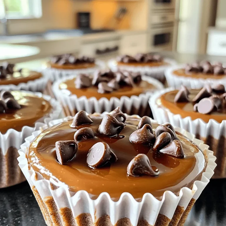To make these tasty Chocolate Almond Butter Protein Cups, you need: - 1 cup almond butter - 2 tablespoons honey or maple syrup - 1 cup protein powder (vanilla or chocolate) - 1/4 cup unsweetened cocoa powder - 1/4 cup coconut flour - 1/4 cup dark chocolate chips (dairy-free if desired) - A pinch of sea salt - Optional: 1/2 teaspoon vanilla extract These ingredients come together to create a rich and satisfying treat. The almond butter adds creaminess, while cocoa powder gives it that chocolatey taste. If you want to swap honey or maple syrup, try these options: - Agave nectar - Coconut sugar - Stevia (adjust to taste) Each sweetener brings its unique flavor. Agave is mild, while coconut sugar has a caramel note. Stevia is much sweeter, so use less. Choosing the right protein powder can enhance your dish. Here are some top brands: - Optimum Nutrition - Garden of Life - Quest Nutrition These brands offer great taste and quality. Look for vanilla or chocolate flavors to match your recipe. Always check for added sugars or fillers. Start by taking a medium mixing bowl. Add 1 cup of almond butter and 2 tablespoons of honey or maple syrup. Mix these until smooth. It should look creamy and well blended. Next, add the protein powder, cocoa powder, coconut flour, and a pinch of sea salt. If you want extra flavor, add 1/2 teaspoon of vanilla extract here. Mix all the ingredients well. The mixture should be thick and moldable. If it feels too dry, add a splash of almond milk. This helps reach the right texture. Now, grab a muffin tin. You can line it with paper liners or grease it lightly with coconut oil. Use a spoon or cookie scoop to divide the mixture into the muffin tins. Press down gently to form cups. This step shapes them nicely. Once you fill all the cups, sprinkle dark chocolate chips on top. Press them into the mixture lightly. This adds a sweet touch to each cup. Next, place the muffin tin in the freezer. Let it chill for at least 30 minutes. This helps the protein cups firm up. Once they feel solid, take them out of the freezer. Remove the cups from the muffin tin. You can store them in an airtight container. They can go in the fridge or freezer for later. Enjoy these tasty treats anytime! To get the perfect mix, start with almond butter and honey. Blend them well until smooth. Then, add protein powder, cocoa powder, and coconut flour. Mix until everything is combined. The mixture should be thick and moldable. If it feels too dry, add a splash of almond milk. This small change helps you get the right texture. Once your cups are ready, let them chill in the freezer for at least 30 minutes. After they set, take them out and store them in an airtight container. You can keep them in the fridge for up to a week. If you want them to last longer, pop them in the freezer. They can stay fresh for about three months. To make your protein cups even tastier, think about adding some flavor twists. A pinch of sea salt boosts the chocolate taste. You can also stir in vanilla extract for extra depth. If you like more crunch, try adding chopped nuts or seeds. These additions can change the taste and texture, making your cups even more fun to eat! {{image_2}} You can mix in fun flavors to spice up your protein cups. Try adding: - 1/2 teaspoon cinnamon for warmth - 1/4 cup shredded coconut for texture - A handful of chopped nuts for crunch - 1/4 cup dried fruit like cranberries or raisins These changes add new tastes and keep things exciting. Making these cups vegan is simple. Use maple syrup instead of honey. Choose dairy-free dark chocolate chips. For a gluten-free option, ensure all your ingredients, like protein powder and coconut flour, are gluten-free. This way, everyone can enjoy these tasty treats. You can swap some ingredients too. Instead of almond butter, try peanut or cashew butter. For protein powder, use any flavor you prefer, like chocolate or vanilla. If you don’t have cocoa powder, carob powder works well too. These small changes can make a big difference in taste and nutrition. Each Chocolate Almond Butter Protein Cup has around 150 calories. You get about 5 grams of protein, 10 grams of fat, and 12 grams of carbs. This makes it a great snack for energy. The protein helps build muscles, while healthy fats keep you full. - Almond Butter: Packed with healthy fats, vitamin E, and magnesium, it supports heart health. - Honey or Maple Syrup: A natural sweetener that gives quick energy and contains antioxidants. - Protein Powder: Boosts your protein intake, which is key for muscle growth and repair. - Cocoa Powder: Rich in flavonoids, it can improve heart health and boost mood. - Coconut Flour: High in fiber, it aids digestion and keeps you feeling full longer. - Dark Chocolate Chips: These contain antioxidants and can enhance brain function. Homemade protein cups are often healthier than store-bought ones. Many store brands add sugars and preservatives. With my recipe, you control the ingredients. You know exactly what you eat. Plus, you can adjust sweetness and flavors to your liking! Chocolate Almond Butter Protein Cups can last up to one week in the fridge. If you store them in the freezer, they can stay fresh for up to three months. Just make sure to keep them in an airtight container. This helps prevent freezer burn and keeps them tasty. Yes, you can use other nut butters! Peanut butter, cashew butter, or sun butter work great. Just be mindful that each nut butter has its own flavor. This may change the taste of your protein cups. Choose a nut butter that you enjoy for the best results. The best protein powder for these cups is one that you like. Vanilla or chocolate protein powder both fit well. I recommend using a high-quality protein powder with minimal additives. This way, you get a clean taste and smooth texture in your protein cups. In this post, we explored how to make delicious Chocolate Almond Butter Protein Cups. We covered key ingredients, step-by-step instructions, and useful tips for perfect consistency. You learned about flavor variations and important nutrition facts, plus answers to common questions. By trying this recipe, you can enjoy a healthy snack that fits your diet. I hope you feel inspired to create these tasty treats. Enjoy your cooking and remember, your kitchen is your lab!