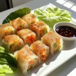 To make rice paper dumplings, you need these simple ingredients: - 10 rice paper wrappers - 1 cup cooked and shredded chicken (or tofu for a vegetarian option) - 1/2 cup shredded carrots - 1/2 cup finely chopped bell pepper (any color) - 1/4 cup chopped green onions - 1/4 cup fresh cilantro, chopped - 1 tablespoon soy sauce - 1 tablespoon sesame oil - 1 teaspoon minced garlic - Salt and pepper to taste - Lettuce leaves (for serving) - Dipping sauce (hoisin sauce or spicy peanut sauce) You can change the filling to fit your taste. Instead of chicken, use: - Shrimp for a seafood twist. - Tofu for a vegan option. - Ground pork for extra flavor. - Mushrooms for a hearty vegetarian choice. - Cooked quinoa for a healthy grain alternative. Feel free to mix and match these options. Just keep the main flavors strong. The right sauce makes dumplings even better. Here are some tasty options: - Hoisin sauce for a sweet touch. - Spicy peanut sauce for a kick. - Soy sauce mixed with chili flakes for heat. - Sweet chili sauce for a fruity balance. - Vinegar with soy sauce for a tangy dip. Try different sauces to find your favorite! First, gather your ingredients. You need cooked chicken or tofu, carrots, bell pepper, green onions, and cilantro. Add soy sauce, sesame oil, garlic, salt, and pepper to the mix. In a large bowl, combine the shredded chicken or tofu with the veggies. Mix until everything is well coated. This filling gives the dumplings a tasty flavor. Next, prepare your rice paper wrappers. Fill a shallow dish with warm water. Dip one wrapper into the water for about 10 to 15 seconds. It should feel soft and flexible. Carefully pull it out of the water. Place it flat on a clean surface. Do not let it sit too long, or it might tear. Now, it’s time to assemble the dumplings. Spoon about 2 tablespoons of filling onto the center of the wrapper. Fold the sides over the filling. Then roll the bottom up tightly. Repeat this with all the wrappers and filling. You can serve the dumplings fresh or cook them. To pan-fry, heat a non-stick pan over medium heat. Add a teaspoon of oil. Cook each dumpling for 2 to 3 minutes on each side. They should turn crispy and golden brown. Serve the dumplings with lettuce leaves and your favorite dipping sauce. This makes for a crunchy, tasty bite! When using rice paper, keep a few tips in mind: - Soak each wrapper in warm water for 10-15 seconds. - Make sure the water is not too hot; it can tear the paper. - Lay the soaked wrapper flat on a clean, dry surface. - Work quickly to prevent the wrappers from sticking together. - If you have trouble rolling, use a little extra filling to help form a tight dumpling. To achieve crispy dumplings, follow these steps: - Use a non-stick pan to prevent sticking. - Heat the pan over medium heat before adding oil. - Add just enough oil to coat the bottom of the pan. - Cook the dumplings for 2-3 minutes on each side until golden. - Avoid overcrowding the pan to ensure even cooking. - For extra crunch, add a splash of water to the pan and cover it briefly to steam. Presentation can elevate your dumplings. Here are some ideas: - Serve the dumplings on a large platter with lettuce leaves. - Allow guests to wrap dumplings in lettuce for a fresh bite. - Drizzle hoisin sauce or spicy peanut sauce over the top. - Garnish with chopped cilantro or sesame seeds for color. - Pair with a side of sliced veggies for a balanced meal. {{image_2}} You can easily make rice paper dumplings vegetarian or vegan. Use tofu instead of chicken. Tofu adds a nice texture. You can also add mushrooms for a hearty flavor. Try using more veggies like zucchini or broccoli. These options keep the dish healthy and tasty. Rice paper dumplings are very flexible. You can fill them with shrimp, crab, or fish for a seafood twist. If you love meat, try pork or beef. For a plant-based option, mix in black beans, corn, and spices. This gives you many choices for every taste. Dipping sauces can change the whole meal. Hoisin sauce is sweet and rich. It pairs well with any filling. For a spicy kick, use peanut sauce. Mix peanut butter, soy sauce, and a splash of lime. You can also try a soy sauce with ginger and sesame oil. Each sauce adds a new layer of flavor. To keep leftover dumplings fresh, place them in an airtight container. Make sure they cool down first. Layer parchment paper between dumplings to stop them from sticking. Store them in the fridge for up to three days. Freezing dumplings is easy and keeps them tasty. First, let cooked dumplings cool completely. Then, place them on a baking sheet in a single layer. Freeze for about one hour until firm. After that, transfer them to a freezer bag. They can last up to three months in the freezer. For best results, reheat dumplings in a non-stick pan. Heat a bit of oil on medium heat. Cook each side for three to four minutes until warm and crispy. You can also steam them if you want a softer texture. Steaming takes about five to seven minutes. Enjoy them with your favorite dipping sauce! Yes, you can make rice paper dumplings ahead of time. Prepare the dumplings and store them in the fridge. Place parchment paper between layers to prevent sticking. They can stay fresh for about one day. If you want to keep them longer, freeze them. Just remember to thaw before cooking. One big mistake is over-soaking the rice paper. Soak it just until it’s soft. If it gets too soft, it can tear. Another mistake is overfilling the dumplings. You want to avoid spilling the filling when you roll them. Lastly, not using enough oil when pan-frying can make them stick to the pan. You can find rice paper wrappers in most grocery stores. Look in the Asian or international foods aisle. Many local Asian markets carry them too. If you prefer online shopping, check websites like Amazon or specialty food sites. You learned how to make rice paper dumplings, from choosing ingredients to serving them. You can use chicken, tofu, or veggies for fillings and various sauces for flavor. I shared tips on perfecting the wrappers and making crispy dumplings. Remember to store extras properly and reheat them right. Feel free to experiment with different fillings and sauces. Enjoy the process and have fun making these tasty treats!