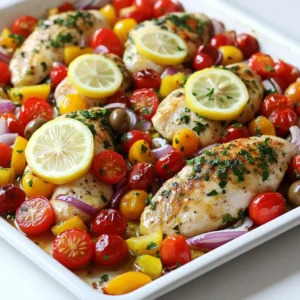 Mediterranean Chicken Bake Sheet Pan Simple Delight