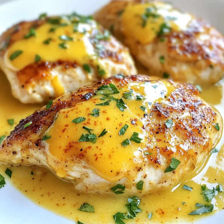 To make the Creamiest Cajun Chicken, you need the right ingredients. Each one adds flavor and richness to the dish. - 4 boneless, skinless chicken breasts - 2 tablespoons Cajun seasoning - 1 tablespoon olive oil - 1 medium onion, finely chopped - 3 cloves garlic, minced - 1 cup chicken broth - 1 cup heavy cream - 1 cup of shredded cheddar cheese - Salt and pepper to taste - Fresh parsley, chopped (for garnish) Each ingredient has a role. The chicken is the star, soaking up all the flavors. The Cajun seasoning adds a spicy kick. Onions and garlic bring depth to the dish. Chicken broth keeps it moist and flavorful. Heavy cream and cheddar make it creamy and rich. Finally, fresh parsley adds a pop of color. This combination creates a dish that’s not just tasty but also comforting. {{ingredient_image_1}} - Seasoning the chicken First, take your chicken breasts. Sprinkle Cajun seasoning, salt, and pepper on both sides. Make sure each piece is well-coated. This seasoning gives the chicken its bold flavor. - Searing the chicken Next, heat olive oil in a large skillet over medium-high heat. Add the seasoned chicken breasts. Sear them for about 5-6 minutes on each side. Look for a golden brown color and ensure they are cooked through. Once done, remove the chicken and set it aside. - Sautéing the aromatics In the same skillet, add the chopped onion. Sauté for about 3-4 minutes until it turns translucent. Then, add the minced garlic. Stir for another minute. This step fills the kitchen with a lovely aroma. - Creating the sauce Pour in the chicken broth next. Scrape the bottom of the skillet to deglaze it. This helps lift all the tasty bits. Bring the mixture to a simmer. Allow it to cook for about 2-3 minutes. - Adding cream and cheese Lower the heat now. Stir in heavy cream and shredded cheddar cheese. Mix well until the cheese melts and the sauce becomes smooth. Taste the sauce and adjust seasoning with salt and pepper as needed. - Combining and heating through Return the seared chicken breasts to the skillet. Let them soak in the creamy sauce for about 2-3 minutes. This step ensures the chicken absorbs all the flavors. - Serving suggestions Finally, plate the chicken. Spoon a generous amount of the Cajun cream sauce on top. Sprinkle with fresh parsley for a nice touch. This dish looks as good as it tastes! - Choosing the right cream: Use heavy cream for the best results. It helps create a rich and smooth sauce. Avoid using low-fat creams as they don't thicken well. - Stirring techniques: Stir gently but consistently when adding the cream and cheese. This helps blend the flavors without breaking down the sauce. - Avoiding curdling: Keep the heat low after adding cream. High heat can make the cream curdle. Stir constantly to maintain a smooth texture. - Best cooking times: Sear the chicken for 5-6 minutes on each side. This ensures it cooks evenly and stays juicy. After adding the sauce, heat the chicken for 2-3 minutes to absorb the flavors. - Temperature considerations: Always cook chicken over medium-high heat when searing. This gives a nice crust without drying it out. - Garnishing options: Sprinkle fresh parsley on top for color and freshness. You can also add a pinch of Cajun seasoning for an extra kick. - Ideal serving dishes: Use a shallow bowl or a large plate. This allows the creamy sauce to spread beautifully around the chicken. A colorful plate can enhance the dish's appeal as well. Pro Tips Use Fresh Cajun Seasoning: For a more vibrant flavor, opt for fresh or homemade Cajun seasoning instead of store-bought. It elevates the dish significantly. Rest the Chicken: After searing, let the chicken rest for a few minutes before slicing. This helps keep the meat juicy and tender. Add Vegetables: Consider adding bell peppers or spinach to the sauce for extra nutrition and color. They complement the flavors beautifully. Pair with Sides: Serve this creamy Cajun chicken with rice or pasta to soak up the delicious sauce, or with a fresh salad for a lighter option. {{image_2}} You can make your Cajun chicken even spicier. To do this, add more Cajun seasoning. Try using a spicy blend or a dash of hot sauce. You can also include red pepper flakes. This will give your dish a great kick. Adjust the spice to your taste. Just remember, too much heat can overpower the creamy sauce. Adding veggies is a great way to boost flavor. You can sauté bell peppers, zucchini, or spinach. Add them after you cook the onion. Toss them in with the garlic for a few minutes. This makes the dish colorful and healthy. Plus, the cream sauce coats the veggies nicely. Everyone will enjoy this tasty twist. If you want a lighter dish, there are options. You can use lighter cream options like half-and-half. This will cut calories but still keep it creamy. You can also try low-sodium chicken broth. This reduces the salt without losing flavor. Experimenting with these choices keeps the dish delicious and satisfying. To keep your Creamiest Cajun Chicken fresh, follow these tips: - Refrigeration tips: Place leftovers in an airtight container. Store them in the fridge for up to 3 days. Make sure to cool the chicken before sealing it in the container. This helps avoid moisture buildup. - Freezing recommendations: If you want to keep it longer, freeze the chicken. Use a freezer-safe bag or container. It can last up to 3 months. To prevent freezer burn, remove as much air as possible before sealing. To enjoy your Cajun chicken again, follow these methods for the best results: - Microwave: Place the chicken in a microwave-safe dish. Add a splash of chicken broth to keep it moist. Cover the dish with a lid or microwave-safe wrap. Heat on medium power in short bursts. Check often to avoid overcooking. - Stovetop: Heat a skillet over medium heat. Add a little chicken broth or cream to the pan. Place the chicken in the skillet, cover, and warm it for about 5-7 minutes. This method helps retain the creamy sauce. These simple steps will keep your Creamiest Cajun Chicken tasty and ready to enjoy! Cajun seasoning is a mix of spices. It usually has paprika, cayenne, garlic powder, and oregano. This blend gives dishes a warm, spicy flavor. You can buy it or make your own at home. It's perfect for adding a kick to meats, veggies, and sauces. Yes, you can use chicken thighs. They have more fat, which adds flavor and moisture. Thighs cook well in creamy sauces. Just remember to adjust the cooking time. Thighs may take a bit longer to cook than breasts. To keep the sauce from getting too thick, watch the heat. Cook on low heat after adding cream and cheese. If it thickens too much, add more chicken broth. Stir the sauce well to mix everything. Great sides for this dish include rice, quinoa, or mashed potatoes. A fresh salad or steamed veggies also work well. Bread can soak up the creamy sauce, too. Pick sides that balance the rich flavors. You can store leftovers in the fridge for about 3 to 4 days. Keep the chicken in an airtight container. If you want to keep it longer, freeze it. It can last up to 2 months in the freezer. Reheat thoroughly before serving. In this blog post, you learned about making the Creamiest Cajun Chicken. We covered key ingredients like chicken, seasoning, cream, and cheese. I also shared steps to prepare it perfectly, along with tips for creaminess and presentation. Variations add excitement, while storage info helps you save leftovers. In the end, this recipe is both rich and adaptable. Enjoy trying your own twists for a dish that suits your taste!