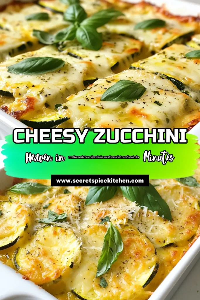 Experience the deliciousness of a Cheesy Zucchini Bake! This easy Zucchini Casserole Recipe features layers of fresh zucchini, melted mozzarella, and a crunchy topping for the ultimate comfort food. Perfect as a Vegetarian Zucchini Dish, this Cheesy Vegetable Bake is sure to impress friends and family. Try it today for a wholesome dinner option! Save this recipe now and indulge in cheesy goodness! #CheesyZucchiniBake #VegetarianRecipes #HealthyEating #ZucchiniCasserole