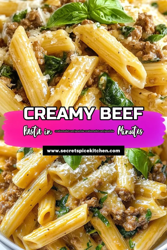 Looking for an easy pasta recipe? Try this creamy ground beef pasta that's perfect for a quick weeknight dinner! With flavorful ground beef and rich, creamy sauce, it's an ideal Italian beef pasta dish that the whole family will love. This one-pot creamy pasta recipe combines simple ingredients for maximum satisfaction. Don't miss out—save this recipe for your next ground beef dinner idea! #CreamyGroundBeefPasta #EasyPastaRecipes #GroundBeefDinnerIdeas #OnePotPasta