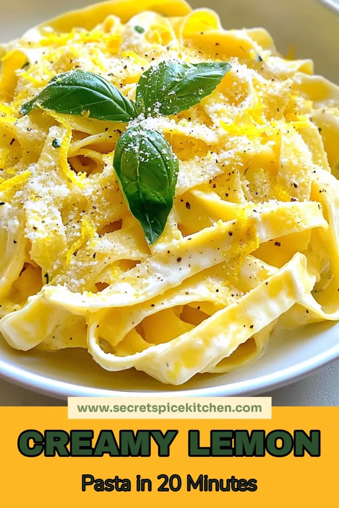 Indulge in this delicious and easy recipe for Creamy Lemon Pasta, perfect for a romantic dinner for two. This Lemon Pasta Recipe features rich fettuccine coated in a quick creamy sauce with garlic and Parmesan. Ready in just 20 minutes, it shines among Italian pasta dishes. Impress your partner with this flavorful Easy Fettuccine Recipe that’s sure to become a dinner favorite. Try it tonight! #CreamyLemonPasta #QuickCreamyPasta #ItalianPastaDishes #EasyFettuccineRecipe