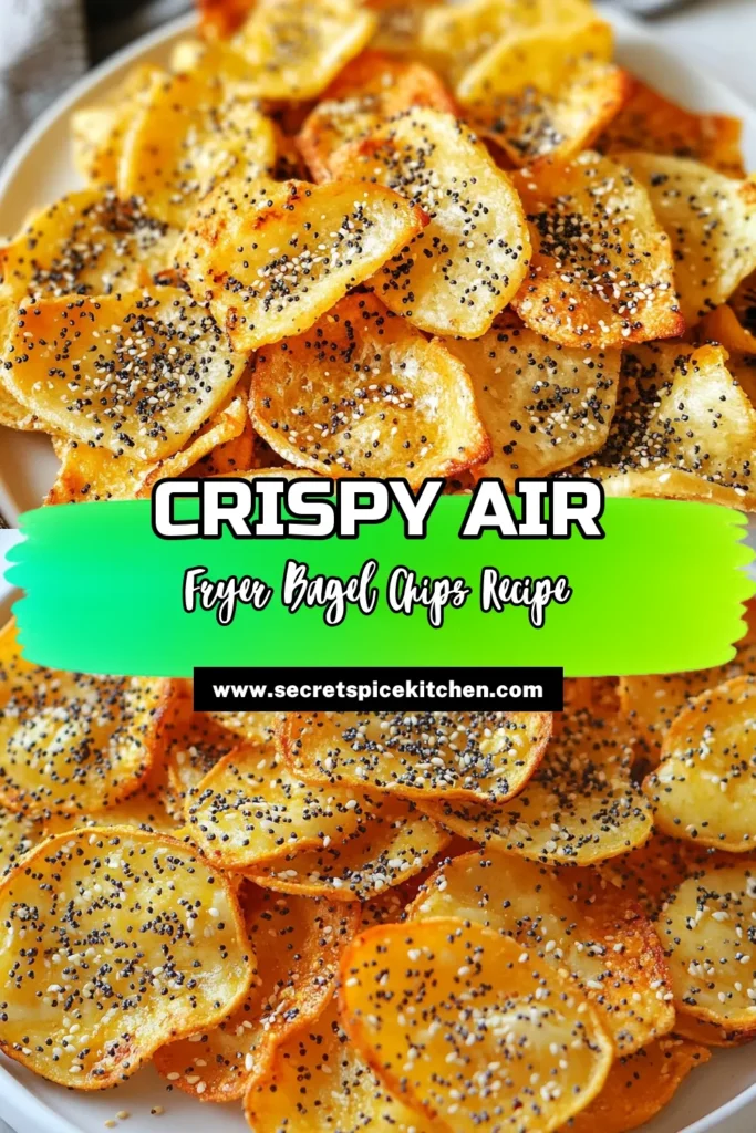Looking for a tasty and healthy snack? Try this Air Fryer Everything Bagel Chips recipe! Perfectly crispy and packed with flavor, these Air Fryer Bagel Chips are a delicious option for Air Fryer Appetizers. Made using simple ingredients like everything bagels and spices, they are an ideal treat for any occasion. Don't miss out on this easy snack—save this recipe now! #HealthySnackIdeas #CrispyBagelChips #AirFryerAppetizers #EverythingBagelChips