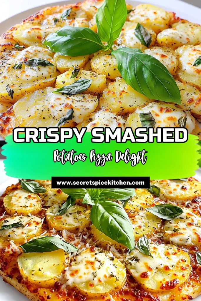 Elevate your pizza night with this delicious Crispy Smashed Potato Pizza! Combining the comfort of crispy potatoes and cheesy goodness, this recipe is a fun twist perfect for any occasion. With easy steps from boiling to baking, you’ll be serving up a unique treat in no time. Click through for the full recipe and impress your friends and family today! #CrispySmashedPotatoPizza #PizzaRecipes #PotatoLovers #EasyCooking