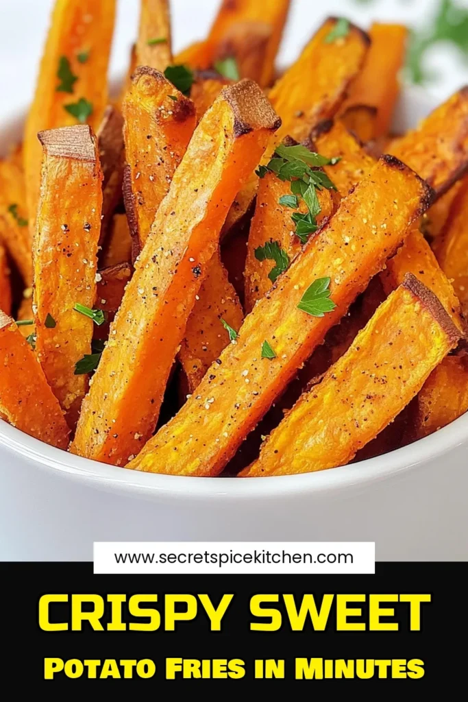 Elevate your snacking game with these Crispy Air Fryer Sweet Potato Fries! These delicious fries are easy to make and bursting with flavor from paprika and garlic. Enjoy a healthier alternative to traditional fries without sacrificing taste. Perfect for sharing or enjoying on your own! Click through for the full recipe and get crispy in the kitchen today! #AirFryerRecipes #SweetPotatoFries #HealthySnacking #CrispyFries