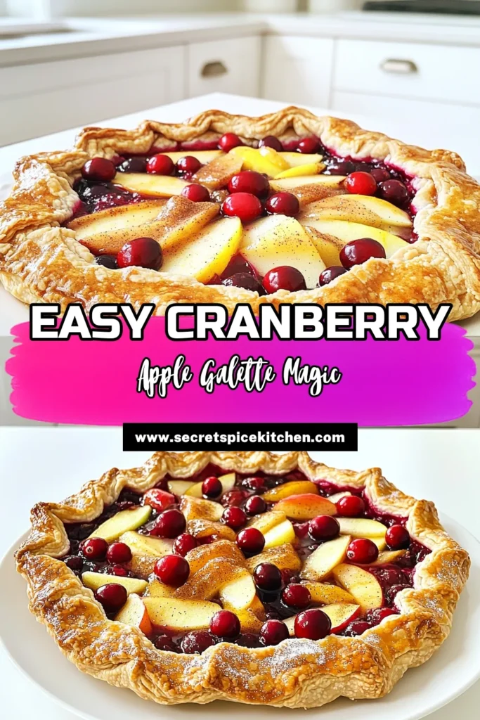 Indulge in the deliciousness of a homemade Cranberry Apple Galette! This easy recipe combines sweet apples and tart cranberries in a flaky crust, perfect for any occasion. With simple steps, you can create a stunning dessert that will impress your guests. Don't wait, click through to explore this tasty recipe and enjoy a slice of fall flavor today! #CranberryAppleGalette #BakingFromScratch #FallDesserts #HomemadeGoodness