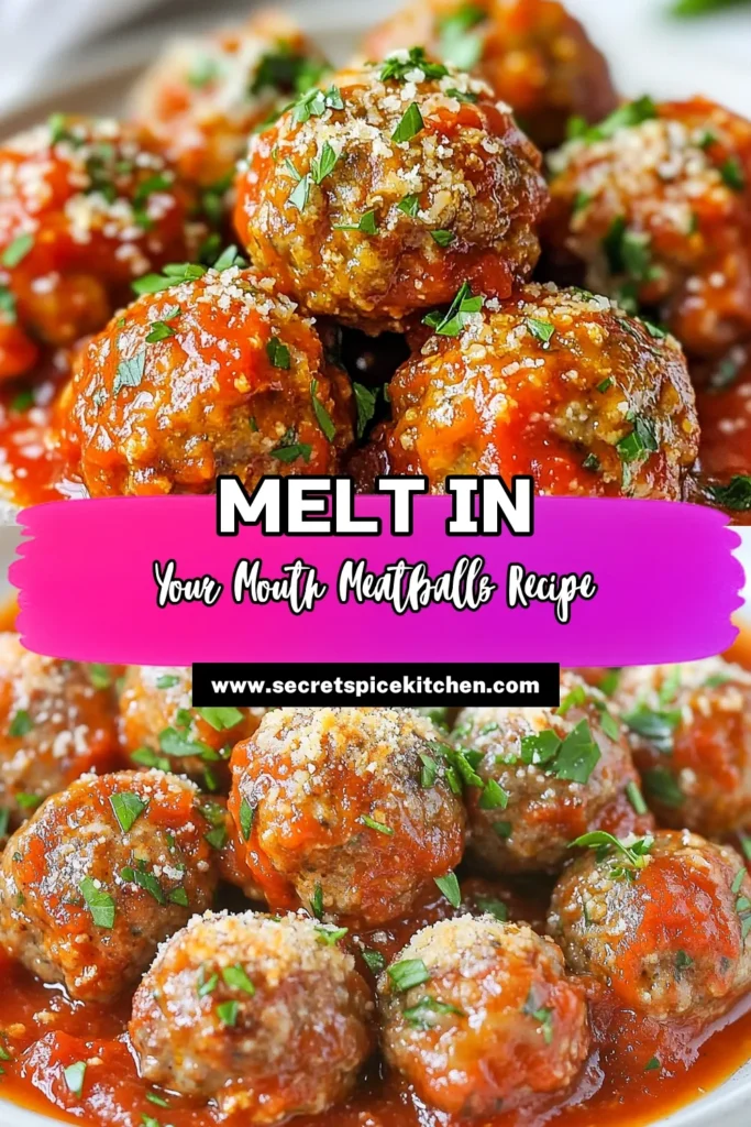 Discover this melt-in-your-mouth Italian meatball recipe that combines beef and pork for a flavorful twist! These homemade Italian meatballs are perfect for an easy dinner and pair beautifully with marinara sauce. Follow this simple guide to make your own tender and delicious meatballs that everyone will love. Don't forget to save this easy marinara meatballs recipe for your next family meal! #ItalianMeatballs #HomemadeMeatballs #EasyRecipes #DinnerIdeas