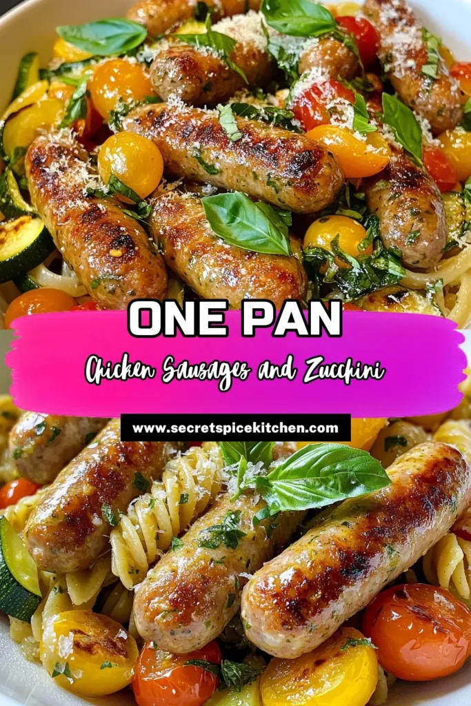 Discover a delicious way to enjoy healthy pasta recipes with this easy chicken sausage skillet featuring chicken sausages, zucchini, and whole wheat pasta. This zucchini pasta dish is not only flavorful but also quick to prepare, making it perfect for busy weeknights. Packed with nutrients and taste, this chicken sausage recipe is sure to impress. Save this recipe for a nutritious twist on whole wheat pasta meals! #ChickenSausageRecipes #ZucchiniPasta #HealthyPasta #EasyRecipes