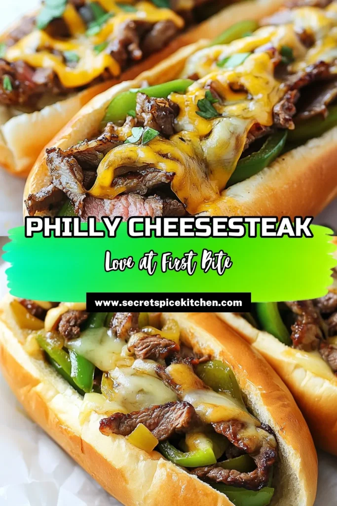 Indulge in this delicious Philly Cheesesteak recipe featuring tender ribeye steak, gooey provolone cheese melt, and sautéed onion and pepper for a flavor explosion! This easy sandwich recipe is perfect for weeknight dinners or game day gatherings. Elevate your meal with these mouthwatering sandwiches that everyone will love. Try it today and treat yourself! Don't forget to save this recipe! #PhillyCheesesteak #RibeyeSteakSandwich #EasySandwichRecipes #ProvoloneCheeseMelts