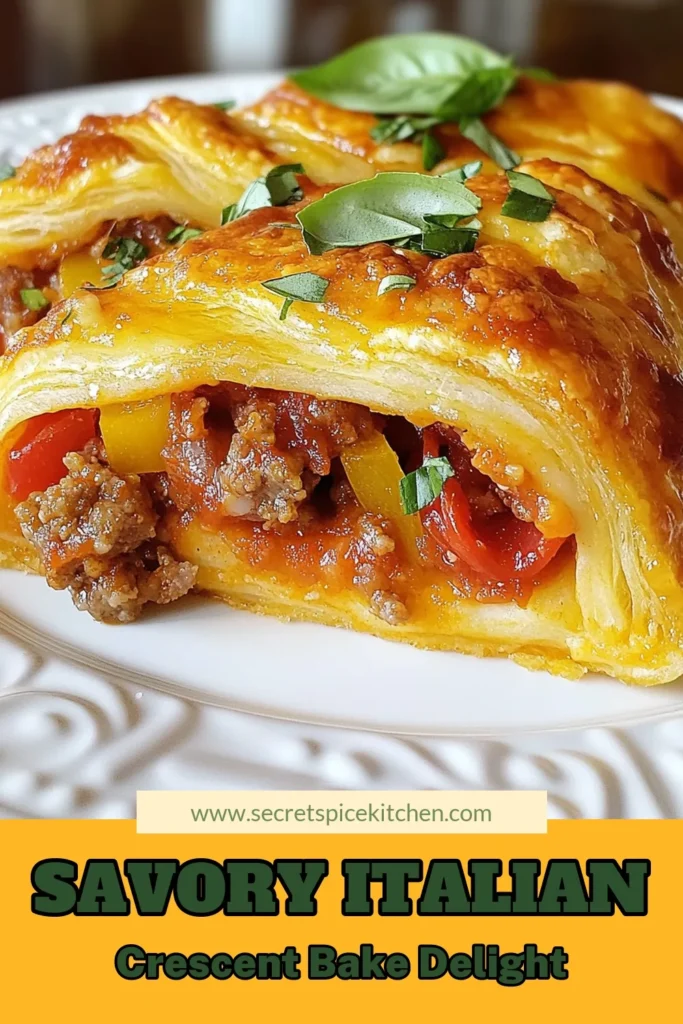 Discover the ultimate comfort food with this Italian Crescent Sandwich Bake! Bursting with flavors from Italian sausage, pepperoni, and gooey mozzarella, this Crescent Roll Bake Recipe is a must-try for family dinners. Quick to make, you'll love this Easy Italian Recipe that's perfect for gatherings. Don’t miss out—try this delicious Crescent Roll Dish today and savor every bite! Save the recipe and share your creations! #ItalianCrescentSandwich #CrescentRollBake #EasyItalianRecipes #CrescentRollDish