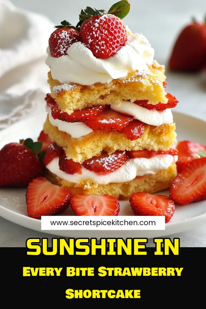Indulge in this classic strawberry shortcake recipe that brings the taste of summer to your table! This easy strawberry shortcake features layers of fluffy biscuits, fresh strawberry filling, and creamy whipped topping. Perfect for any occasion, this homemade strawberry shortcake is sure to impress your guests. Try this delightful classic strawberry dessert today and make memories with every bite. Save this recipe for your next sweet craving! #StrawberryShortcake #HomemadeDessert #EasyRecipe #BakingJoy