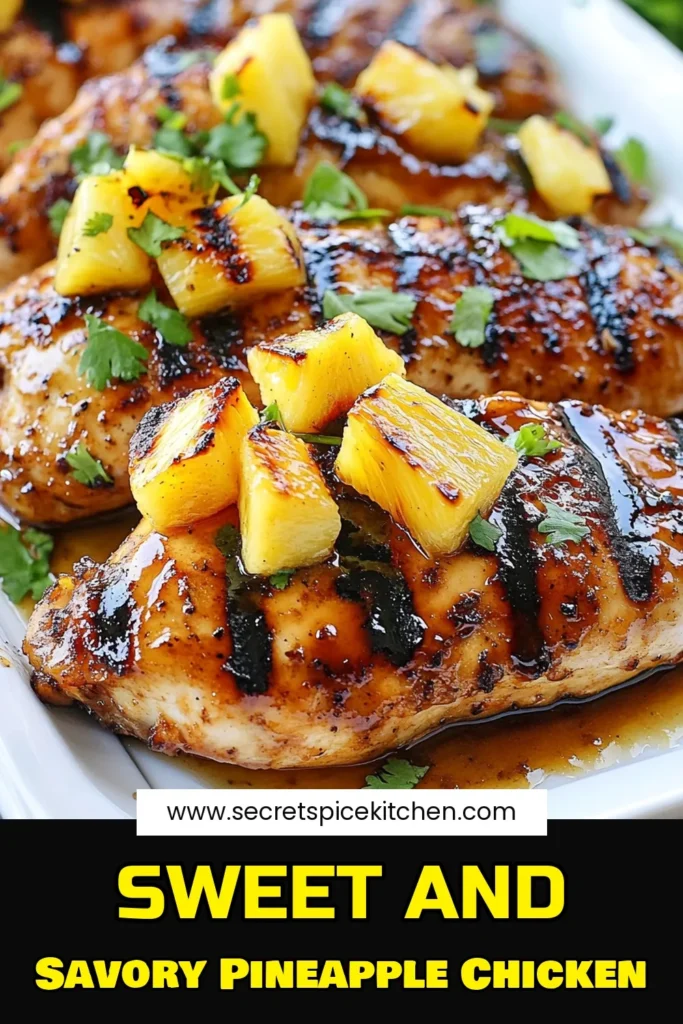 Discover the ultimate Pineapple Brown Sugar Chicken recipe that will take your taste buds on a tropical adventure! This sweet and savory chicken dish features grilled chicken with pineapple, making it an easy favorite for quick weeknight dinners. Perfect for summer BBQs or family meals, this recipe includes simple chicken marinades that bring incredible flavor. Get ready to impress with this delightful chicken dinner idea! Save for later! #PineappleBrownSugarChicken #GrilledChickenWithPineapple #SweetAndSavoryChicken #EasyChickenMarinades