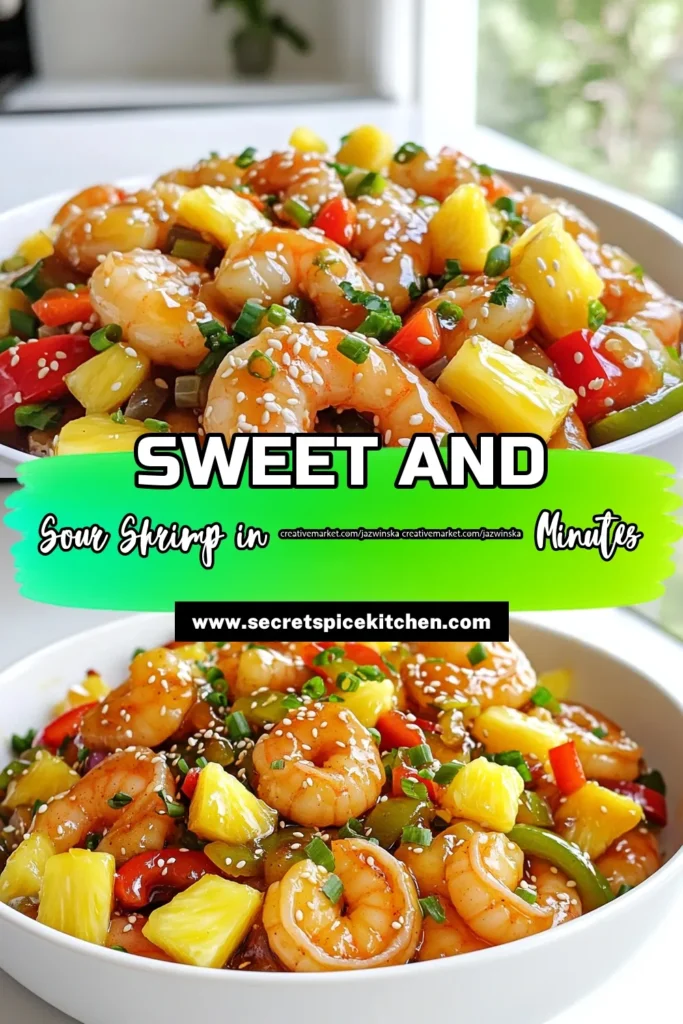Savor the vibrant flavors of Minute Sweet & Sour Shrimp with this quick and easy recipe! This dish features succulent shrimp, juicy pineapple, and crunchy bell peppers all coated in a delicious sweet and sour sauce. Perfect for a weeknight dinner or impressing guests, this dish takes just 20 minutes to prepare. Click to explore the full recipe and make this delightful meal tonight! #SweetSourShrimp #QuickDinner #EasyRecipes #SeafoodLovers