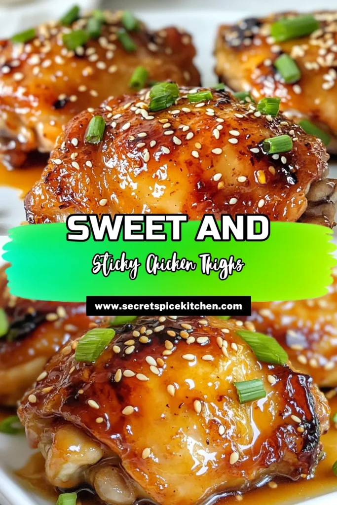 Discover the ultimate easy chicken recipe with these Honey Garlic Chicken Thighs! Baked to perfection, these juicy thighs coated in a delicious honey soy sauce make for an irresistible one pan chicken dinner. Perfect for busy weeknights, this honey garlic chicken dish is sure to impress. Ready to elevate your dinner game? Save this recipe now and impress your family tonight! #HoneyGarlicChicken #EasyChickenRecipes #OnePanDinner #BakedChickenThighs