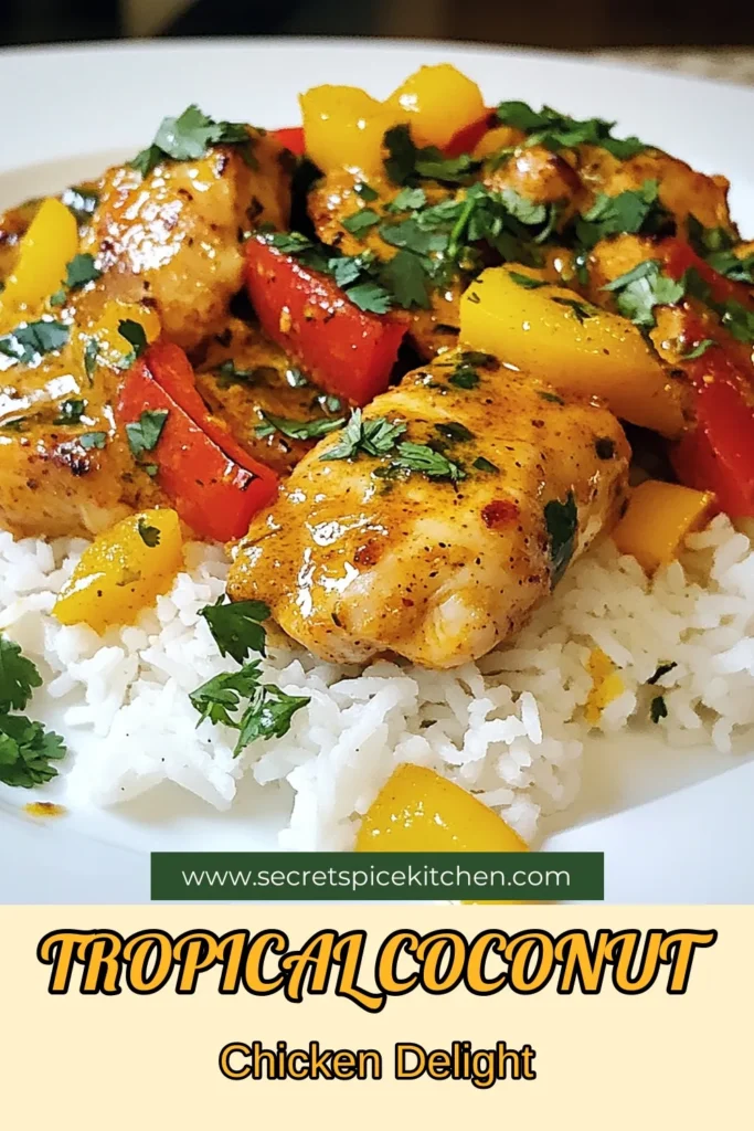 Discover the vibrant flavors of this Tropical Coconut Chicken recipe, a delicious Brazilian chicken dish perfect for any weeknight dinner. This coconut milk chicken curry features juicy chicken thighs marinated in zesty spices, making it one of the easiest chicken thigh recipes to prepare. Elevate your meals with this cilantro lime chicken recipe that’s both comforting and tropical! Save this recipe for your next cooking adventure! #CoconutChicken #BrazilianCuisine #EasyRecipes #ChickenDinner