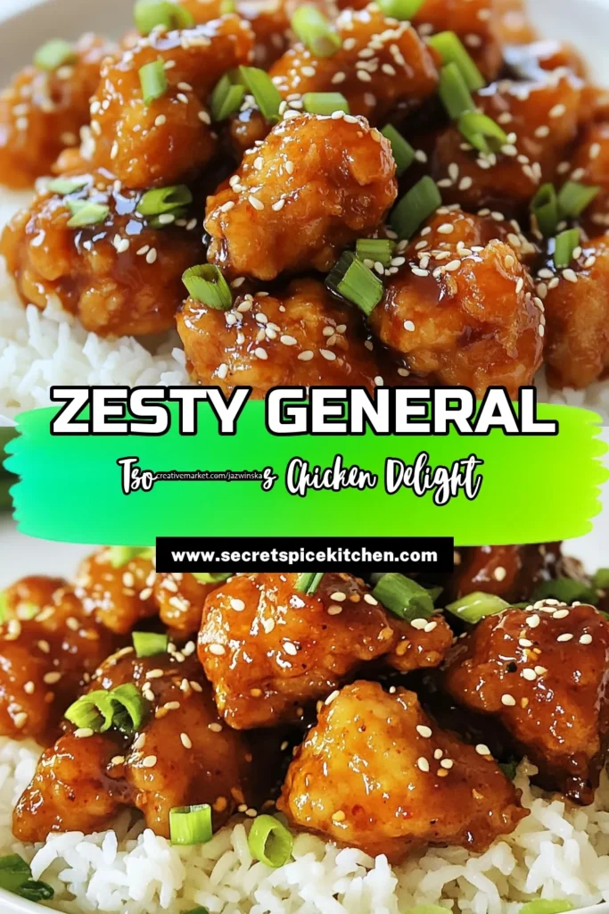 Savor the flavors of this delightful General Tso's Chicken recipe that’s perfect for any night! Enjoy crispy chicken with sauce that's zesty and bursting with taste. This homemade General Tso's Chicken is an easy Asian recipe that will impress your family and friends. Ready in just 40 minutes, it’s the ideal dish for those craving delicious zesty chicken dishes. Click now to discover the full recipe! #GeneralTsosChicken #AsianRecipes #EasyDinner #CrispyChicken