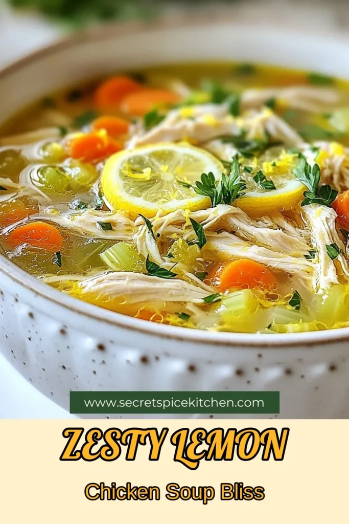 Discover the perfect bowl of comfort with this zesty lemon chicken soup! Packed with flavor and goodness, this easy chicken soup recipe is perfect for anyone seeking a healthy chicken soup. The addition of quinoa makes it even more nutritious. Whip up this delicious chicken soup with quinoa that’s ready in just 40 minutes! Try it today and fill your kitchen with delightful aromas. Save it for later! #LemonChickenSoup #EasyChickenSoupRecipe #HealthyChickenSoup #ZestyLemonSoup