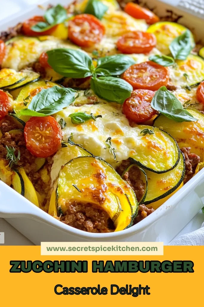 Discover the delicious Zucchini Hamburger Casserole, a perfect blend of flavors that makes for an easy casserole recipe everyone will love. This Ground Beef Zucchini Bake is not only satisfying but also a healthy low carb zucchini dish. With layers of zucchini, ground meat, and cheesy goodness, it’s an ideal healthy casserole dinner for busy nights. Try it now and enjoy! Save this recipe for later! #ZucchiniCasserole #HealthyDinner #LowCarbRecipes #EasyCasserole