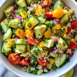 Cilantro Lime Quinoa Salad Fresh and Flavorful Dish