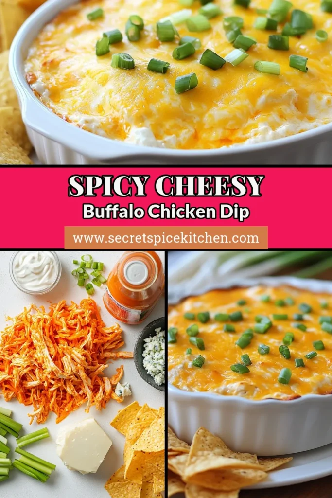 Craving a crowd-pleaser? Try this cheesy buffalo chicken dip that's perfect for any gathering! Our oven-baked buffalo dip combines shredded chicken, cream cheese, ranch dressing, and buffalo sauce for a spicy dip for parties that everyone will love. In just 35 minutes, you can whip up this easy cheesy dip that’s sure to become your go-to buffalo chicken dip recipe. Don’t forget to save it for later! #BuffaloChickenDip #PartyDip #CheesyDip #YummyRecipes