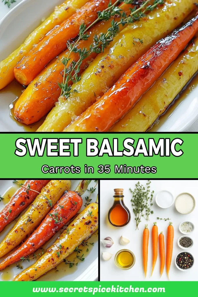 Discover the deliciousness of honey balsamic roasted carrots with this easy roasted carrot recipe. Perfect as a side dish, these vegan carrot recipes are not only simple but also packed with healthy roasted vegetables. Sweet, savory, and full of flavor, they will elevate any meal. Try this healthy side dish today and impress your family and friends. Save this recipe for a tasty treat! #HoneyBalsamicCarrots #VeganRecipes #HealthyEating #EasySideDishes