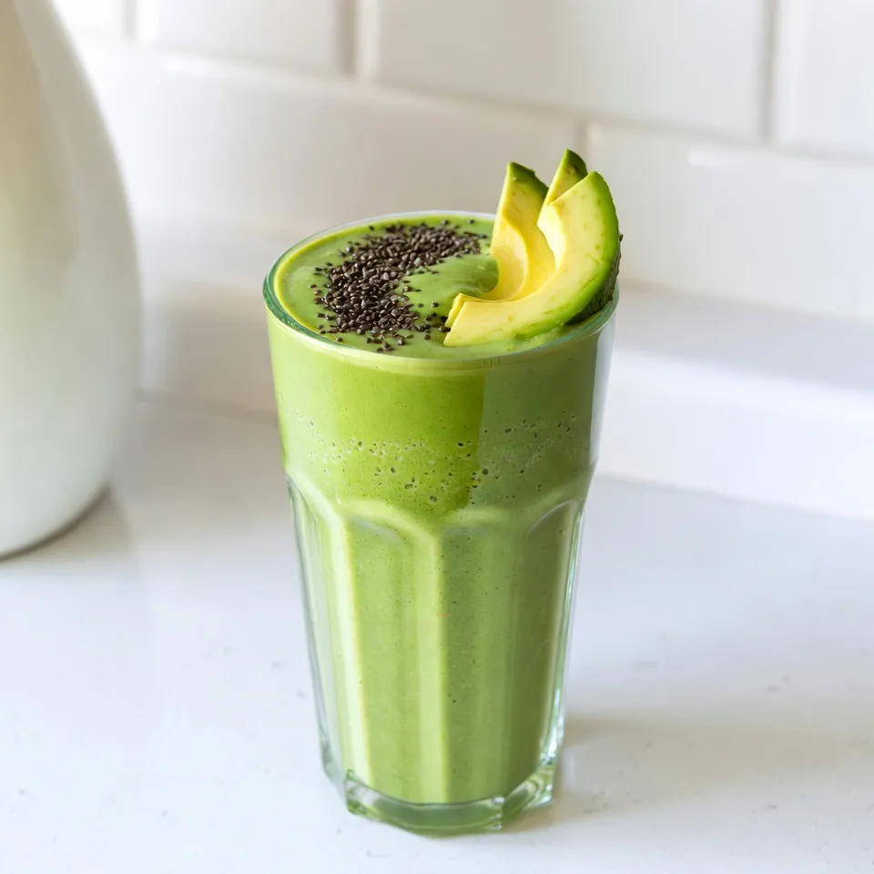 - 1 cup fresh spinach - 1/2 cup kale, stems removed - 1 ripe avocado, pitted and scooped - 1 medium banana, frozen - 1/2 cup almond milk (or coconut milk) - 1 tablespoon chia seeds - 1 tablespoon honey or agave syrup (optional) - Juice of 1/2 lemon - A pinch of sea salt - Ice cubes (optional) What is the nutritional value of spinach and kale? Spinach and kale are superfoods. They are packed with vitamins A, C, and K. These greens also have iron and calcium. Eating them can boost your immune system and help your bones. They are low in calories but high in fiber, making them great for digestion. What are the benefits of avocado in smoothies? Avocado adds creaminess to smoothies. It has healthy fats that keep you full longer. This fruit is rich in potassium and vitamins. These nutrients help with heart health and skin. Plus, its mild flavor pairs well with many ingredients. What are the advantages of chia seeds? Chia seeds are tiny but mighty! They are full of omega-3 fatty acids. These seeds also provide protein and fiber. They help with digestion and can keep you energized. When soaked, they form a gel that adds thickness to smoothies. {{ingredient_image_1}} 1. First, you need to combine the greens and avocado. Take your blender and add: - 1 cup fresh spinach - 1/2 cup kale, stems removed - 1 ripe avocado, pitted and scooped - 1 medium banana, frozen 2. Next, add the liquids and sweeteners. Pour in: - 1/2 cup almond milk (or coconut milk) - 1 tablespoon chia seeds - 1 tablespoon honey or agave syrup (optional) - Juice of 1/2 lemon - A pinch of sea salt 3. Now it’s time to blend until smooth. Blend on high. If needed, pause to scrape down the sides. This ensures everything mixes well. To achieve your desired thickness, you can do a few things. If you want it thicker, add ice cubes. Blend again until smooth. I often use ice cubes for a nice chill. If you want to freeze bananas, peel and slice them first. Place them in a bag and freeze. This makes blending easier. Plus, frozen bananas add creaminess. For presentation, you can pour your smoothie into a tall glass or bowl. Make it fun! Top with a sprinkle of chia seeds, a few slices of avocado, or a small handful of granola. Using a vibrant straw adds a nice touch. It makes drinking your smoothie feel special! You can also serve it in a bowl. This way, you can add toppings like nuts or seeds for extra crunch. To make your smoothie sweet, try honey or agave syrup. Just add one tablespoon to start. You can always add more if you like it sweeter. If you want a different taste, switch the almond milk for coconut milk. Coconut milk gives a rich, creamy flavor that works well with greens. A high-speed blender is the best tool for smoothies. It blends everything smoothly and evenly. Brands like Vitamix or Ninja are great choices. If you don't have a high-speed blender, don't worry! A regular blender can work too. Just blend longer to reach a smooth texture. You can also use a tamper tool to push down any stuck ingredients. Store leftover smoothies in the fridge. Use an airtight container for the best results. Smoothies are best enjoyed fresh, but they can last up to 24 hours. When blending, start with softer items like spinach and avocado. Then, add the liquids and harder items like chia seeds last. This helps everything blend well and prevents clumps. Pro Tips Fresh Ingredients Matter: Using fresh spinach and kale will enhance the flavor and nutritional value of your smoothie. Perfecting the Texture: For a creamier smoothie, ensure your banana is well-frozen and blend thoroughly. Experiment with Flavors: Try adding herbs like mint or basil for a unique twist on the classic green goddess flavor. Serving Suggestions: Serve with a side of protein, like a handful of nuts or a hard-boiled egg, for a complete meal. {{image_2}} You can switch up the greens in this smoothie. Try using romaine lettuce, swiss chard, or even arugula. Each green adds its unique taste and nutrients. For fruits, feel free to swap the banana. You can use mango, pineapple, or even berries. These fruits will change the flavor and sweetness. If you want to skip the honey, maple syrup or agave work well too. You can also omit the sweetener for a low-sugar option. To add a kick, try spices like ginger or cinnamon. A pinch of cayenne can make it spicy and fun. Adding fresh herbs like mint or basil can give a fresh taste. You can also mix in protein powders. Vanilla or chocolate protein powder can enhance the flavor. This extra boost makes it great for post-workout recovery or a filling snack. Using seasonal fruits and greens can keep your smoothie fresh and exciting. In spring, add fresh strawberries or peas. In summer, try peaches or blueberries. Fall is great for pumpkin puree or apples. Winter can bring in citrus fruits like oranges or grapefruits. For special occasions, you can make a festive smoothie for holidays. Top it with whipped coconut cream or colorful sprinkles for a fun treat. To store leftover smoothies, pour them into a sealed container. Glass jars work great. Leave some space at the top. Smoothies can expand when frozen. Store in the fridge for up to 24 hours. Shake well before drinking. To keep ingredients fresh, buy them in small amounts. Use fresh greens within a few days. Store spinach and kale in a plastic bag with a paper towel. This helps absorb moisture. Keep avocados at room temperature until ripe, then refrigerate. To freeze smoothies, pour them into ice cube trays. This makes them easy to use later. Once frozen, pop them into a bag. You can also freeze full servings in jars. Thaw them in the fridge overnight. Or blend them with some fresh liquid for a quick drink. Portioning smoothies into smaller containers helps with easy access. It saves time when you need a quick boost. Greens like spinach and kale should be used quickly. They lose nutrients fast. Aim to use them within a week. Avocados can be tricky. If they are ripe, use them in a few days. If they are not yet ripe, store them at room temperature. Smoothies can last in the fridge for 1 to 2 days. After this, they may separate, but you can shake them up. Always check for freshness before drinking. Yes, you can make this smoothie ahead of time. Blend the ingredients and store it in a jar. Keep it in the fridge for up to 24 hours. Just remember to shake it well before drinking. The smoothie may separate, but that's normal. Yes, this smoothie is vegan-friendly. It uses plant-based ingredients like spinach, kale, and avocado. Just use agave syrup instead of honey for a fully vegan option. To reduce calories, skip the honey or agave syrup. You can also use less avocado. Opt for unsweetened almond milk instead of coconut milk for fewer calories. Smaller servings will also help lower calorie intake. Yes, you can add protein supplements. Use plant-based protein powder for a vegan option. Mix it in with the other ingredients before blending. This adds nutrition and keeps you full longer. If you need a milk substitute, try coconut milk or oat milk. Both options add a nice flavor. You can also use water for a lighter option. You can make this smoothie without a blender by mashing the banana and avocado. Use a fork to mix them with the greens. Then stir in the almond milk and other ingredients. Use a whisk or fork to combine everything well. This blog post covered how to make a healthy smoothie. We explored the ingredients, their benefits, and preparation steps. You learned tips for flavor, storage, and variations to keep it interesting. Smoothies can be flexible and fun! In closing, enjoy experimenting with different ingredients and flavors. Find what you love. Healthy eating can be delicious and exciting! Just remember to blend well and share with friends.