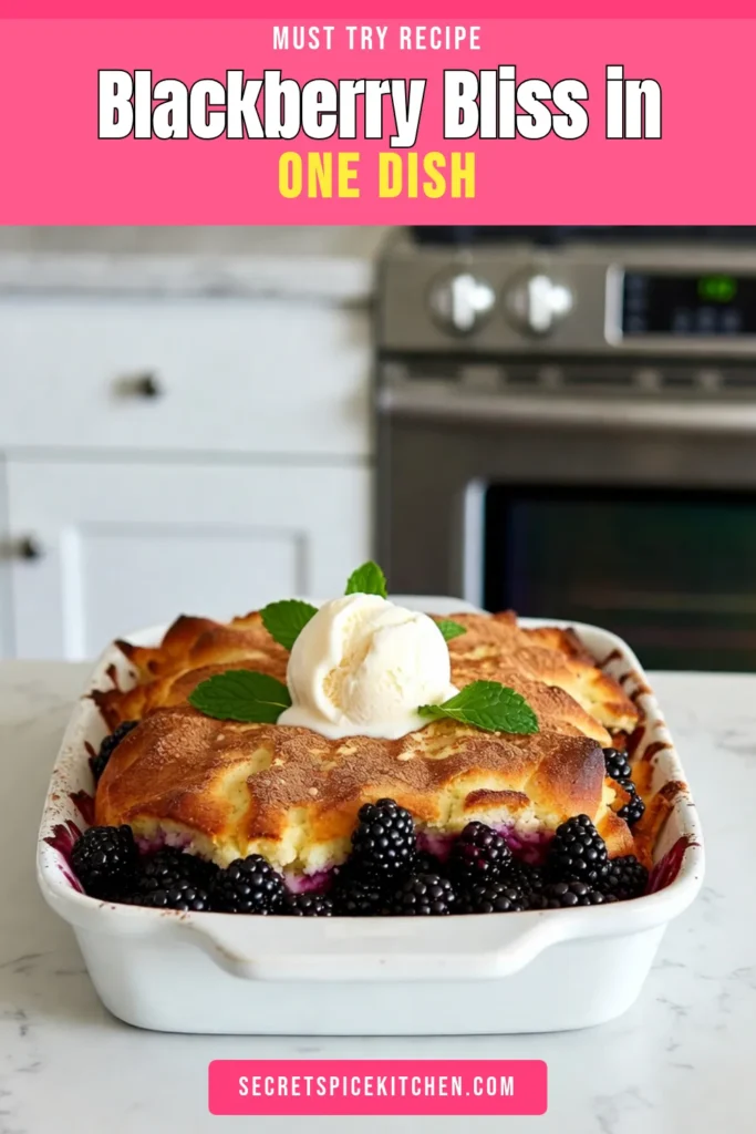 Indulge in this delightful blackberry cobbler recipe with our easy dump cake recipe with blackberries. Made with fresh blackberries and a simple yellow cake mix, this easy berry dessert comes together in just an hour. Perfect for any occasion, this fresh blackberry dessert is sure to impress! Don't forget to save the recipe for your next gathering and treat yourself to this delicious treat. #BlackberryCobbler #DumpCake #EasyBerryDessert #SweetTreats