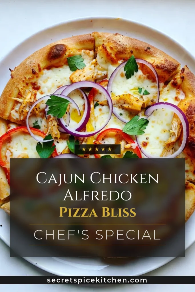 Discover how to make a delicious Cajun Chicken Alfredo Pizza that's perfect for pizza night! This easy Alfredo pizza combines creamy Alfredo sauce, tender Cajun-seasoned chicken, and colorful veggies for a flavorful twist on traditional homemade pizza recipes. Whether you're a pizza lover or just looking to spice up your meals, this chicken Alfredo pizza recipe is a must-try. Save this recipe and impress your friends! #CajunChickenAlfredoPizza #PizzaRecipes #EasyDinner #HomemadePizza