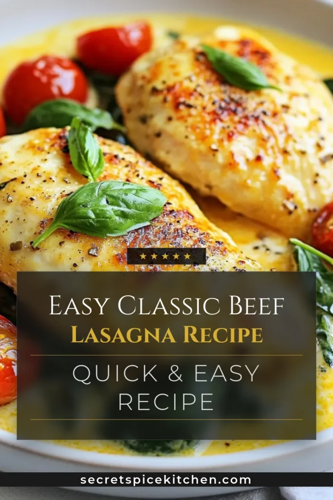 Discover the delectable Creamy Tuscan Chicken Skillet, your new go-to Easy Chicken Dinner! This one-pan chicken recipe features tender chicken breasts simmered in a rich, creamy sauce with cherry tomatoes and fresh spinach. Perfect for busy nights, this Italian Chicken with Spinach is ready in just 30 minutes. Save this Tuscan Chicken Skillet Recipe for a delightful family meal tonight! #CreamyTuscanChicken #OnePanRecipes #EasyChickenDinner #ItalianRecipes