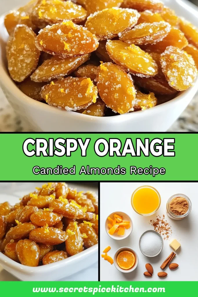 Indulge in this irresistible orange candied almonds recipe, perfect for a citrus almond snack that’s easy to make! Say goodbye to store-bought treats and hello to homemade candy recipes that blend sweet, tangy flavors. Whip up these easy candied nuts in just 20 minutes and enjoy their delightful crunch. Perfect for gifts or parties! Save this recipe and delight your taste buds today! #CandiedAlmonds #EasyCandiedNuts #HomemadeCandyRecipes #CitrusAlmondSnack