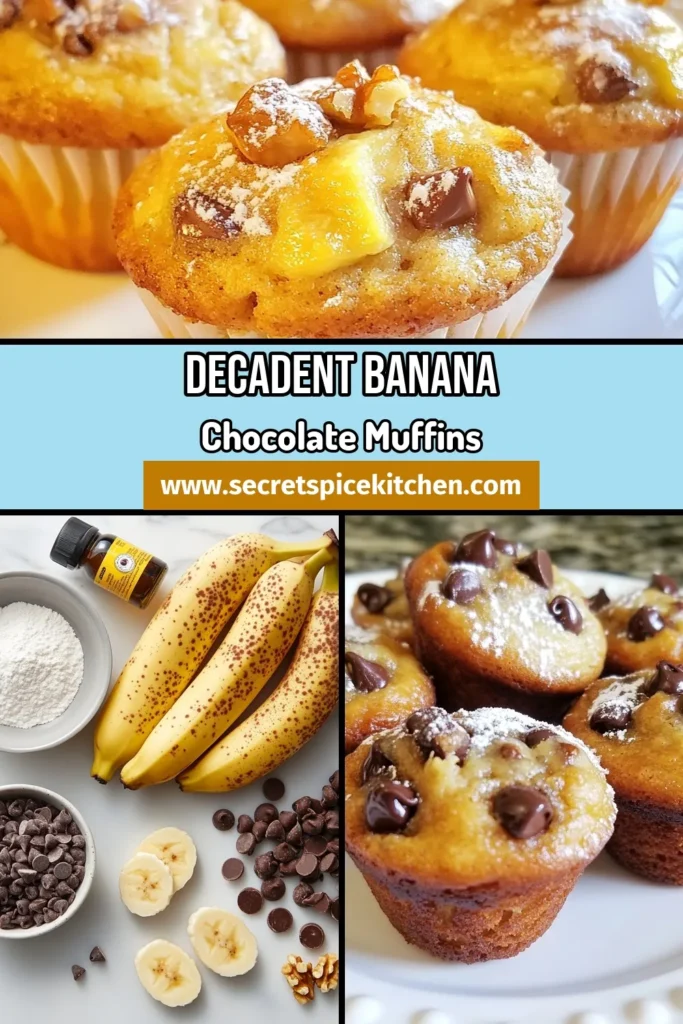 Dive into these delightful banana chocolate chip muffins! These easy banana muffins are made with ripe bananas and coconut oil, making them a healthier option for your breakfast or snack time. This chocolate chip muffin recipe ensures moist, decadent treats that will satisfy your sweet cravings. Perfect for any occasion, these coconut oil muffins are simple to make. Try the recipe today and enjoy a guilt-free indulgence! #HealthyMuffinRecipes #BananaChocolateChipMuffins #CoconutOilMuffins #EasyMuffins