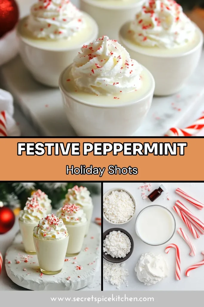 Get ready to impress your guests with these delightful peppermint holiday shots! This easy holiday cocktail combines creamy coconut milk with refreshing peppermint syrup, creating a festive candy cane drink recipe everyone will love. Perfect for parties, these peppermint holiday shots are not only delicious but also a fun addition to your celebrations. Save this coconut milk peppermint recipe for your next gathering! #PeppermintShots #HolidayCocktails #CandyCaneDrink #FestiveDrinks