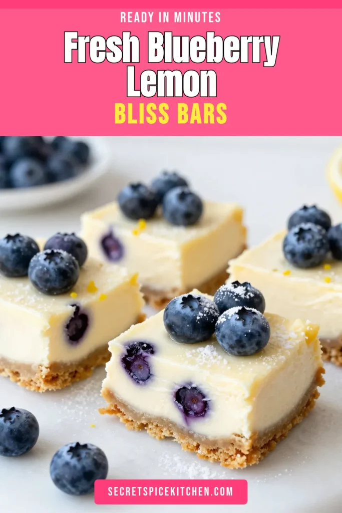 Discover the perfect summer treat with these delightful blueberry lemon cheesecake bars! This easy cheesecake dessert recipe combines the tangy flavor of fresh lemon juice and zest with sweet, juicy blueberries, making it a refreshing choice for any occasion. Perfect for gatherings or an everyday dessert, each bite is creamy and satisfying. Save this fresh blueberry recipe for your next baking adventure! #blueberrylemoncheesecakebars #easycheesecakebars #lemondessertbars #freshblueberryrecipe