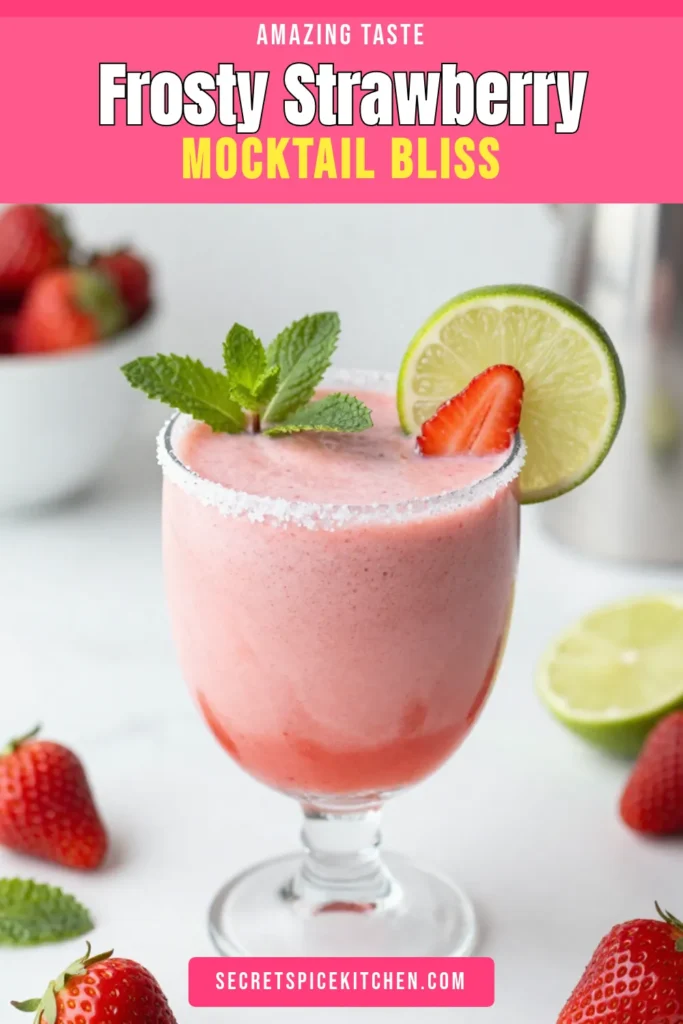 Beat the heat with this delicious Frozen Strawberry Margarita Mocktail, the perfect strawberry mocktail recipe for your summer gatherings. This refreshing summer drink combines frozen strawberries, coconut water, and lemonade for a tasty non-alcoholic strawberry cocktail everyone will love. Discover easy mocktail recipes that elevate your summer vibes. Try it today and share the joy of these coconut water beverages! #MocktailRecipe #StrawberryDrink #SummerRefreshments #NonAlcoholic