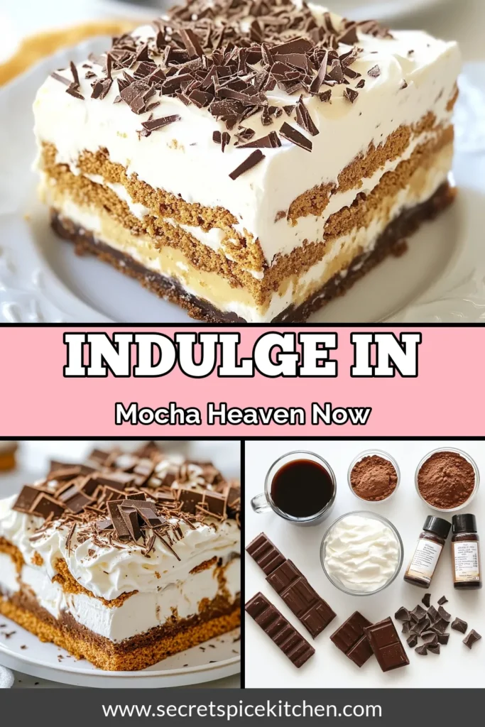 Indulge in this delicious mocha icebox cake recipe, the perfect no-bake mocha dessert for coffee lovers! Made with chocolate wafer cookies, this easy mocha dessert recipe features layers of rich coffee-flavored icebox cake. It's a crowd-pleasing treat that requires minimal prep and delivers maximum flavor. Save this recipe for a delightful dessert that’s sure to impress! Try it today! #MochaIceboxCake #NoBakeDessert #ChocolateDesserts #EasyRecipes