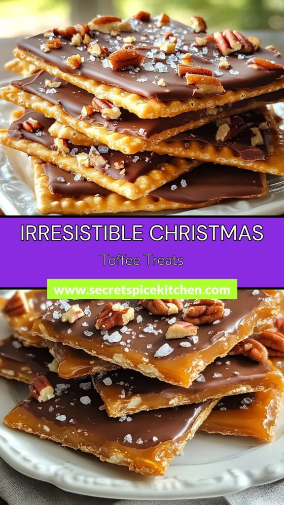 Discover the sweetness of Christmas Crack Toffee with this easy toffee recipe! Perfect as a holiday treat, this Saltine toffee combines buttery goodness, rich chocolate, and a touch of sea salt. In just a few steps, you can create delightful holiday desserts that everyone will love. Ready to impress your guests? Try this simple recipe today and enjoy homemade Christmas Crack! Save this pin for your holiday baking! #ChristmasCrack #ToffeeRecipe #HolidayTreats #EasyChristmasDesserts